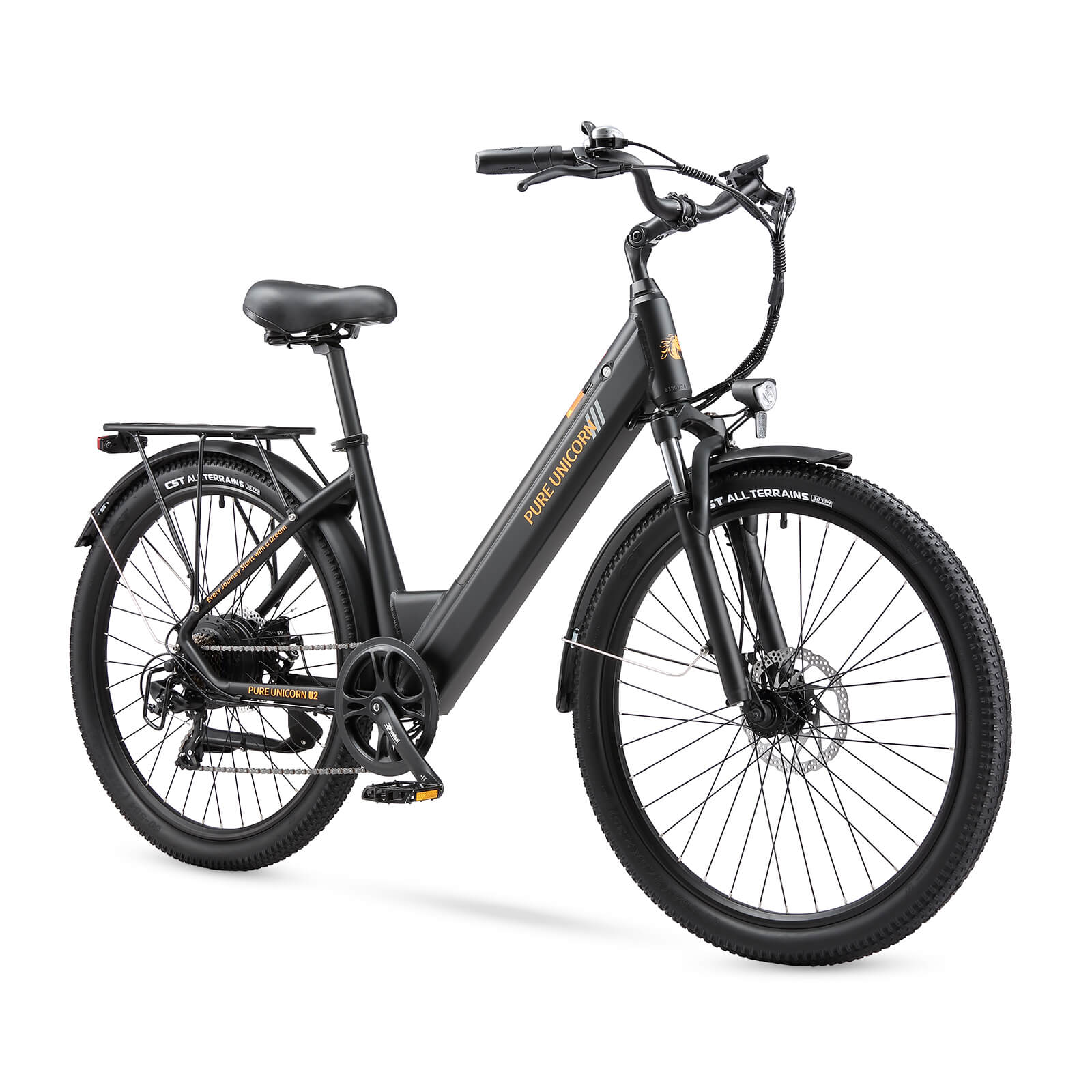 PURE UNICORN U2 electric bike black detail image