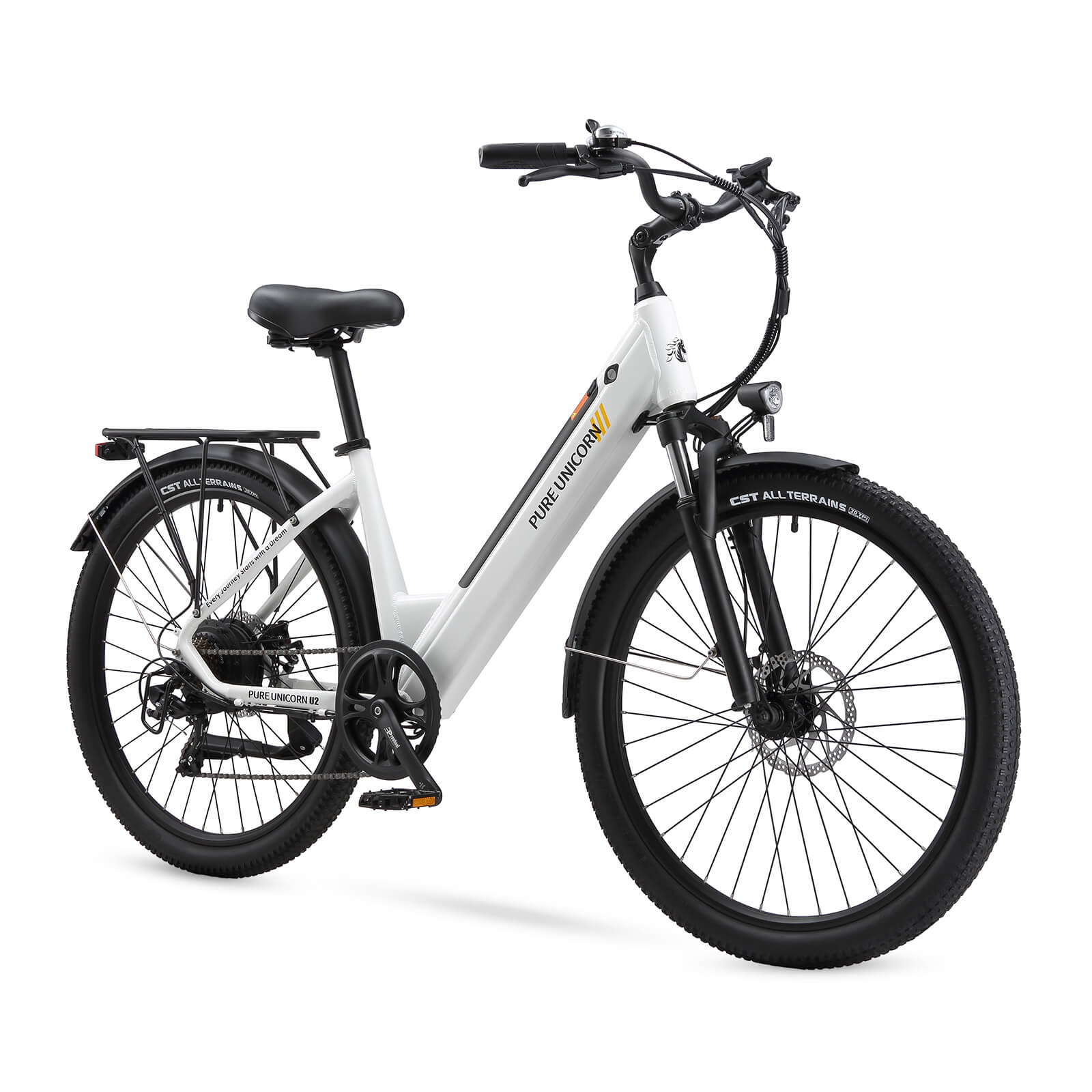 PURE UNICORN U2 electric bike white detail image