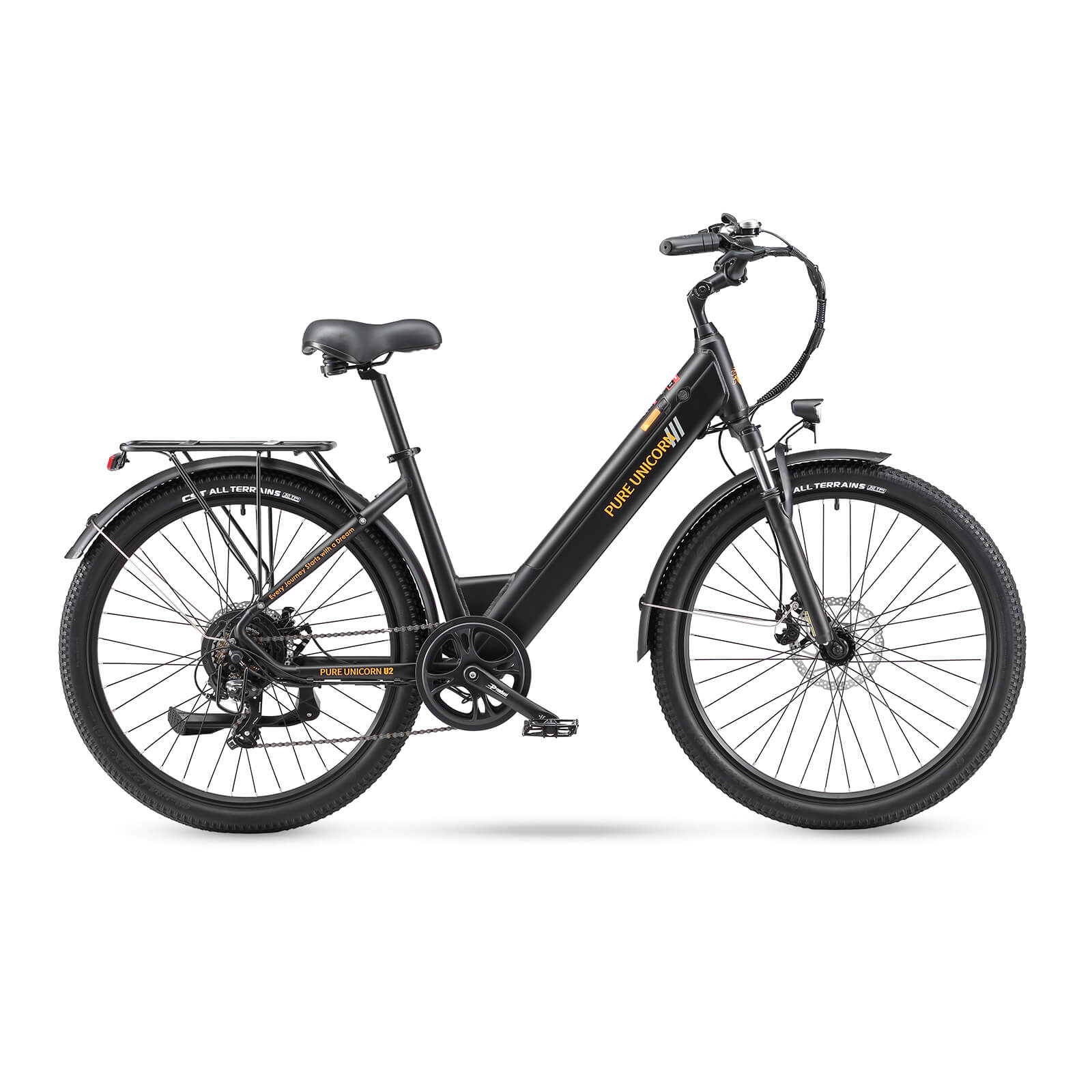 PURE UNICORN U2 electric bike black detail image