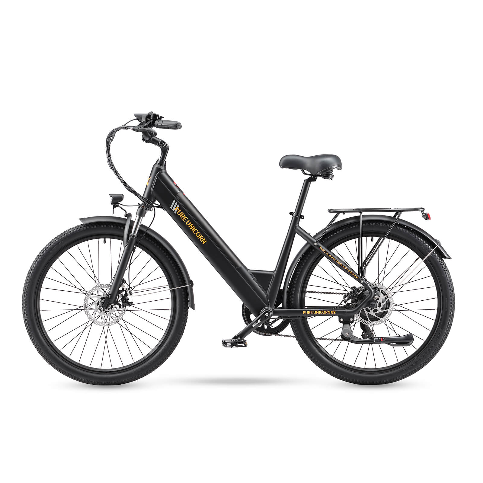 PURE UNICORN U2 electric bike black detail image