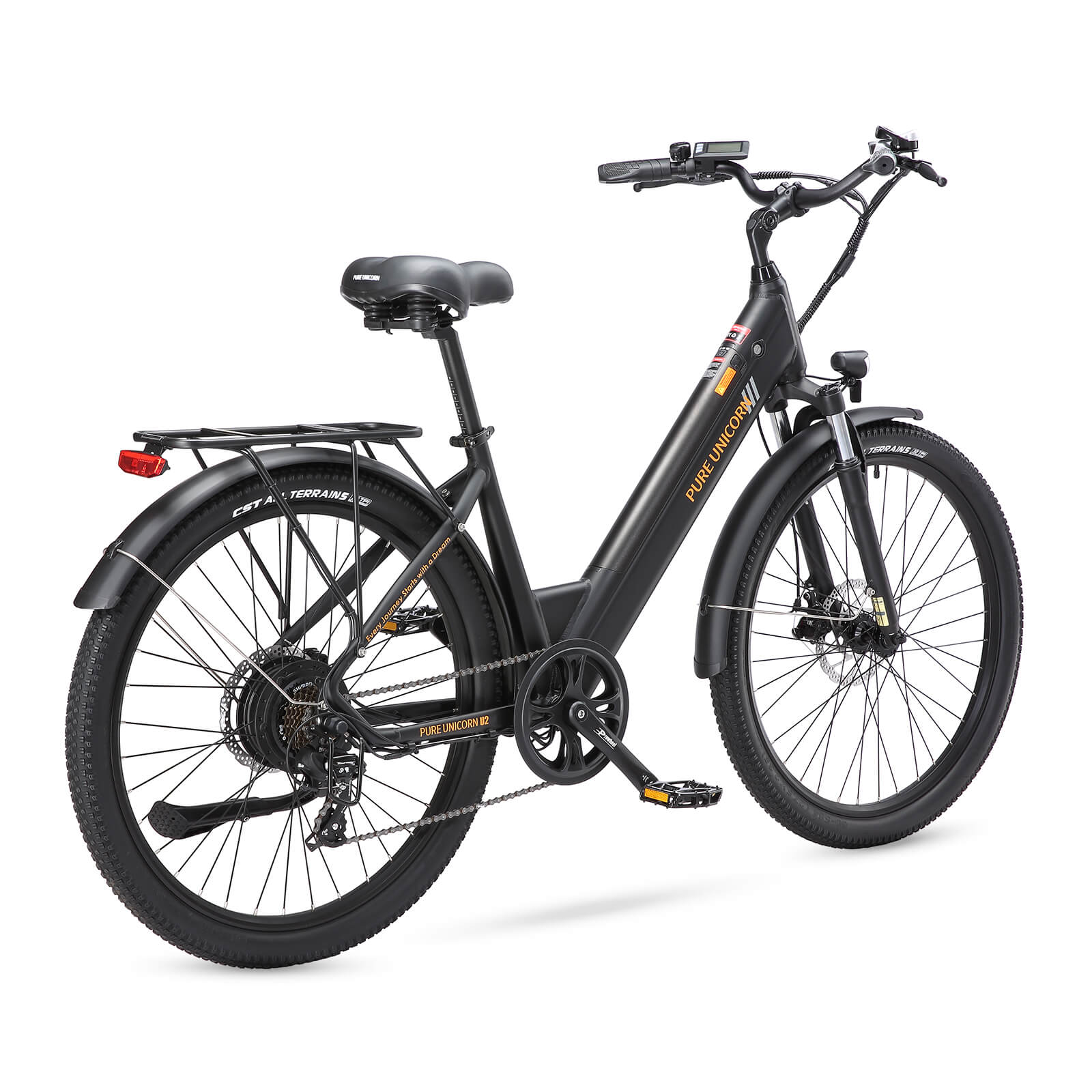 PURE UNICORN U2 electric bike black detail image
