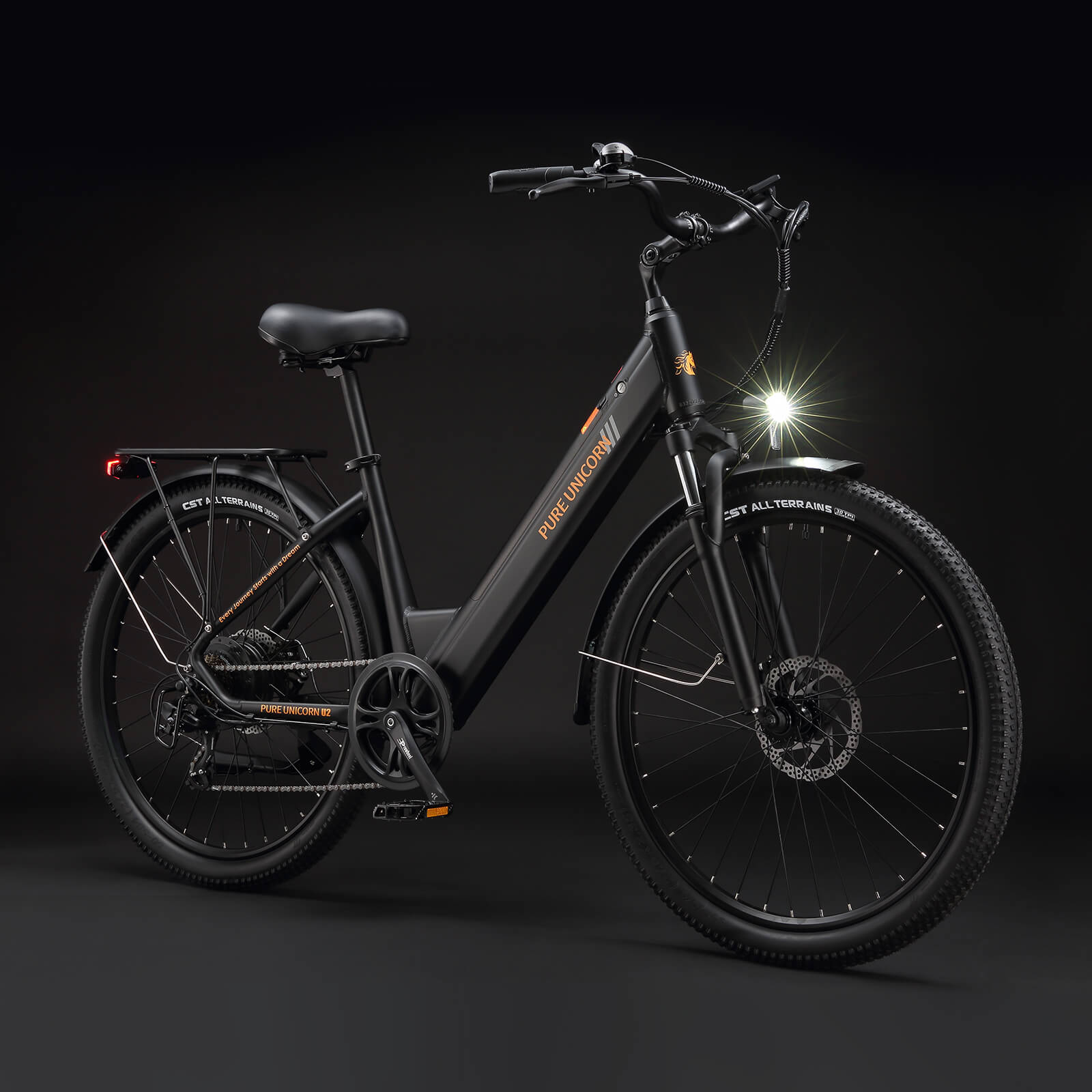 PURE UNICORN U2 electric bike black detail image