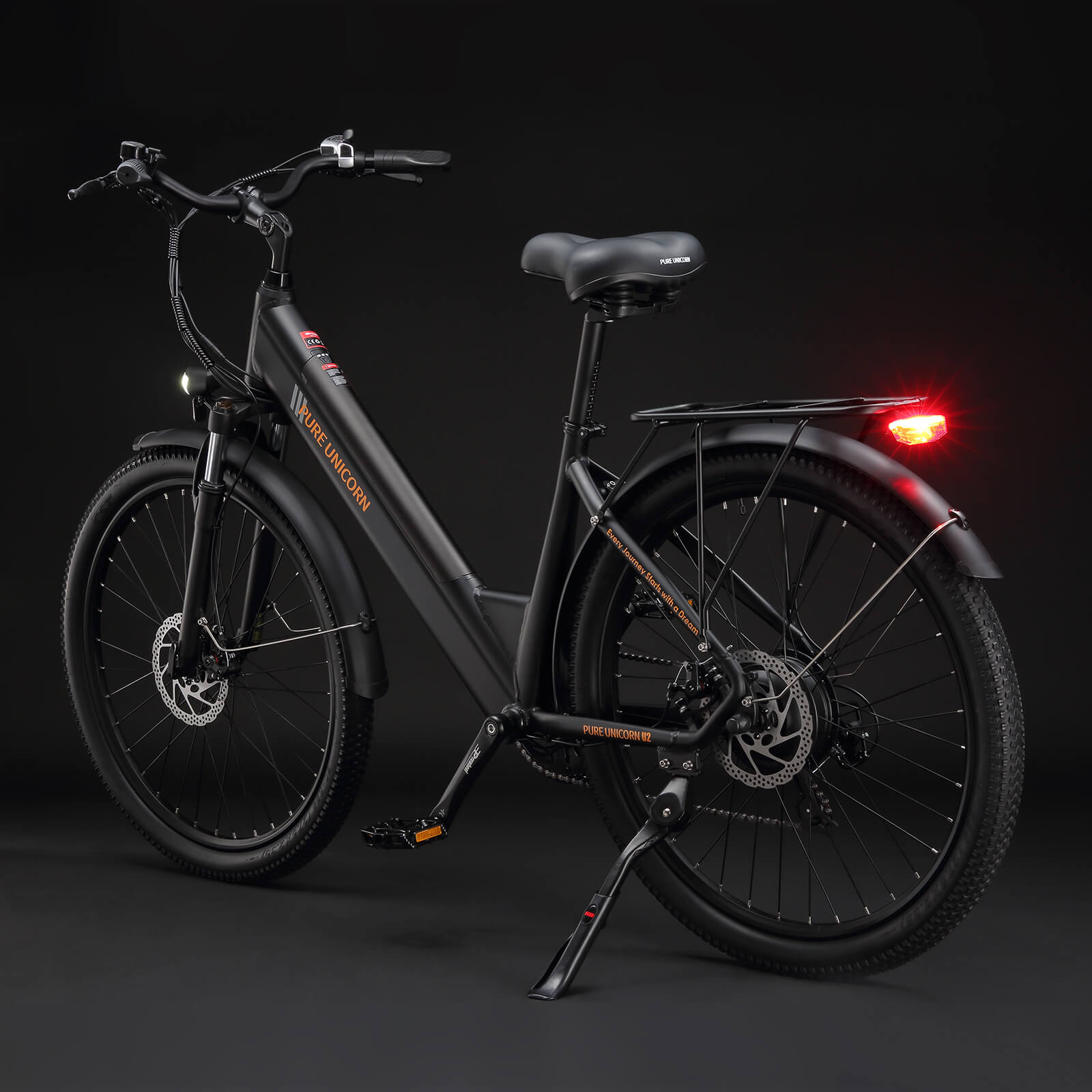 PURE UNICORN U2 electric bike black detail image