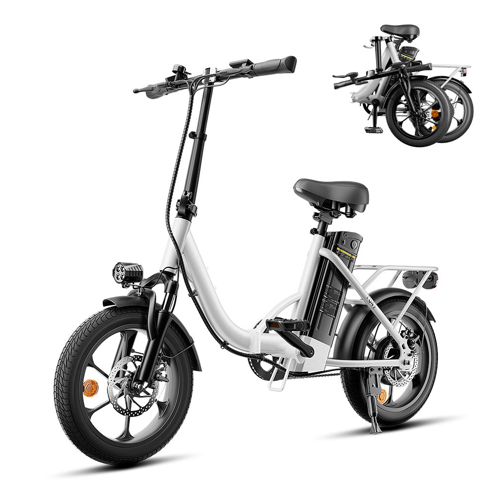 iScooter U4 Low Step Through Foldable Electric Bike - U4 White