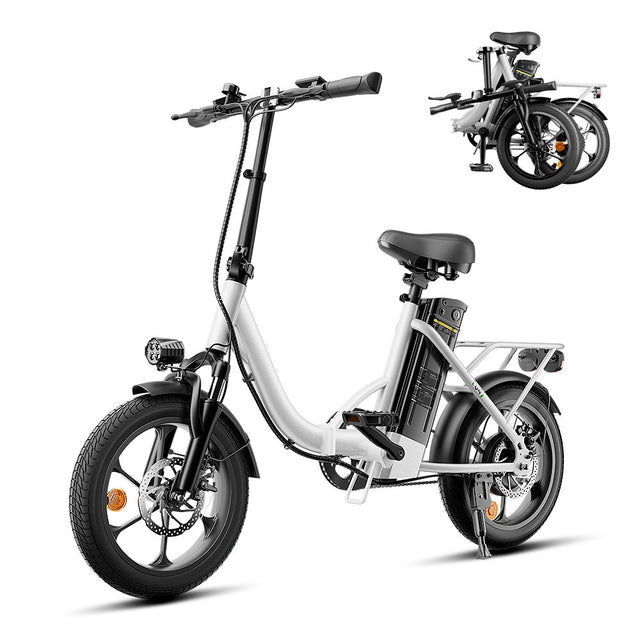 iScooter U4 Low Step Through Foldable Electric Bike - U4 White
