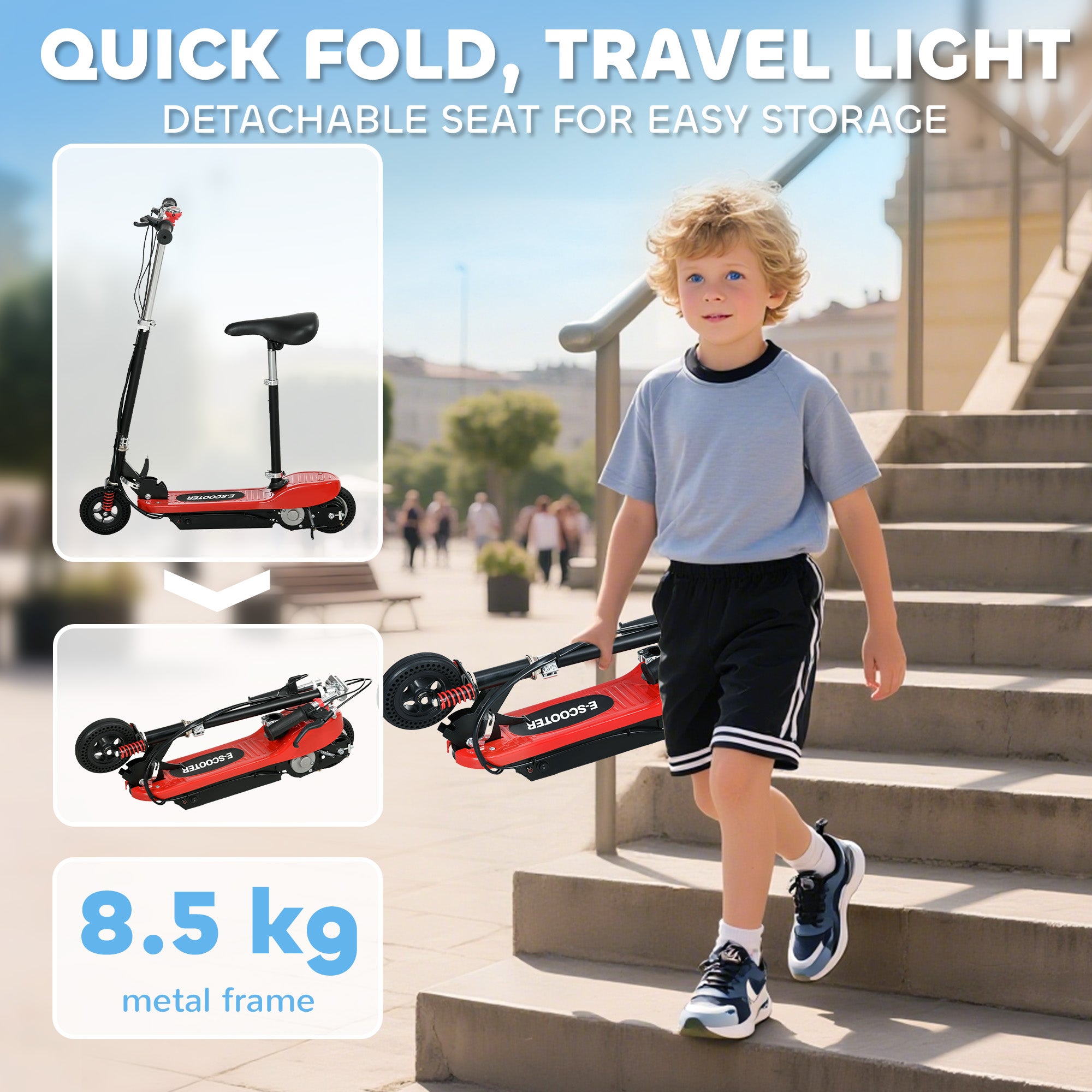 HOMCOM Kids Electric Scooter 15km/h