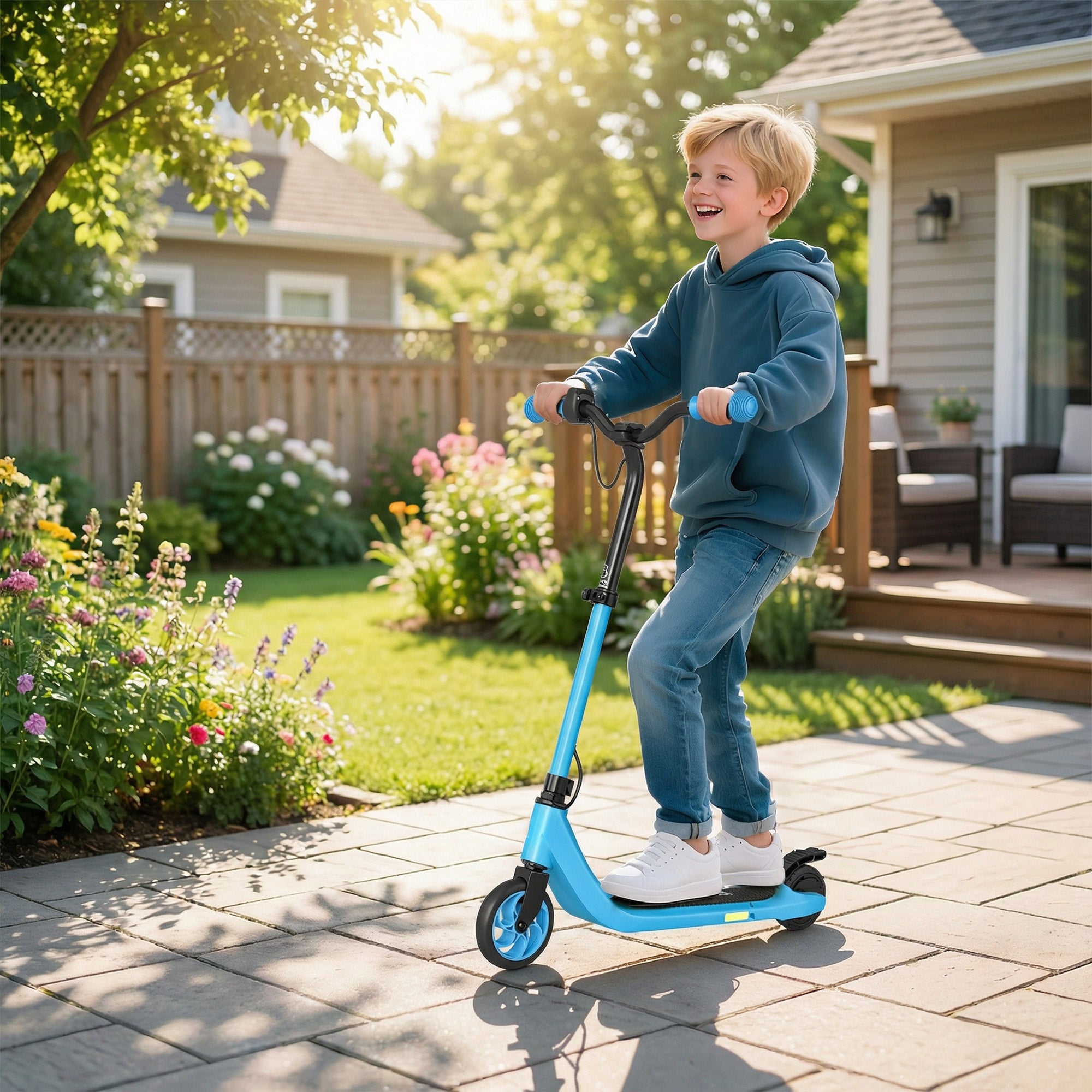 HOMCOM Kids Electric Scooter Adjustable Height