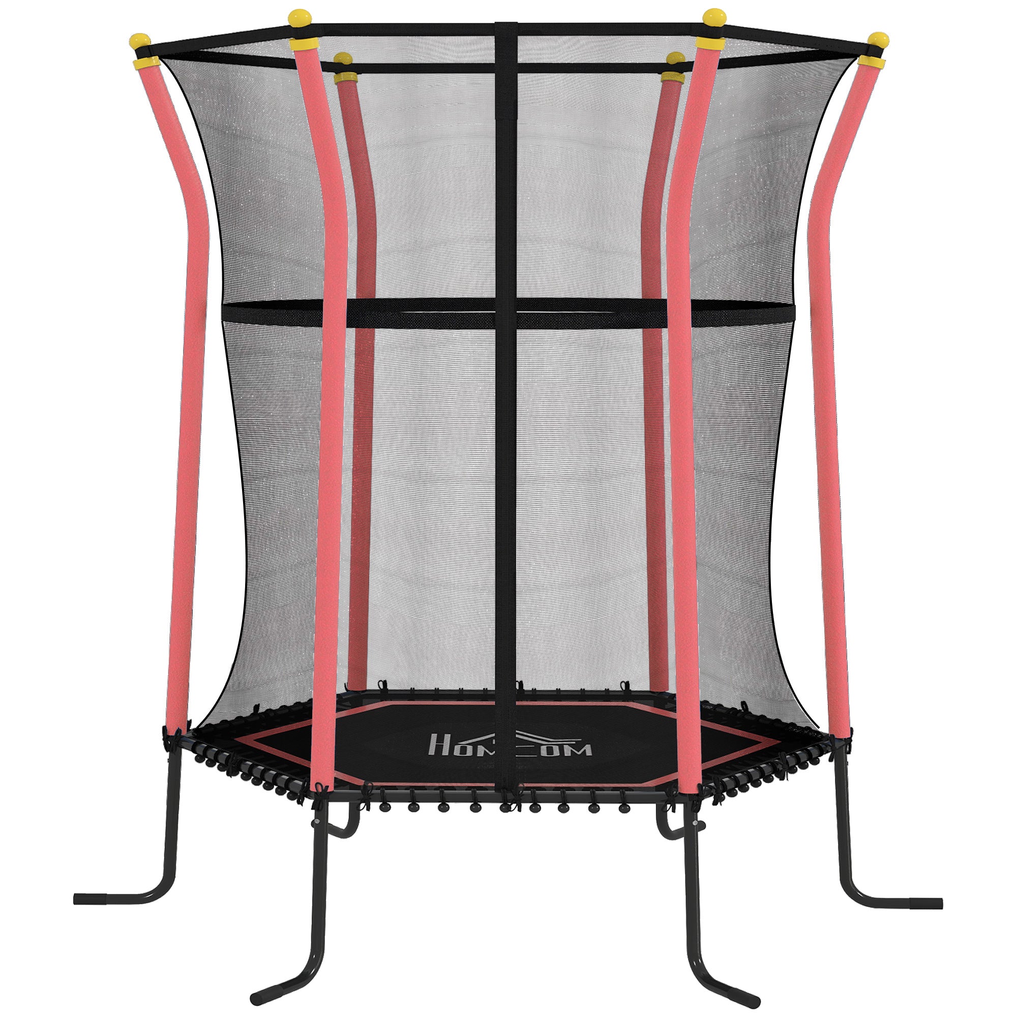 HOMCOM Kids Trampoline Mini Bouncer with Enclosure Safety Net For Ages 3-10 Years 7
