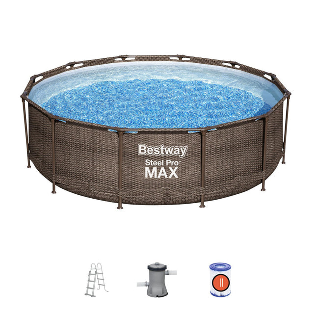 Bestway 12' x 39.5" Steel Pro Deluxe Pool Set above ground pool