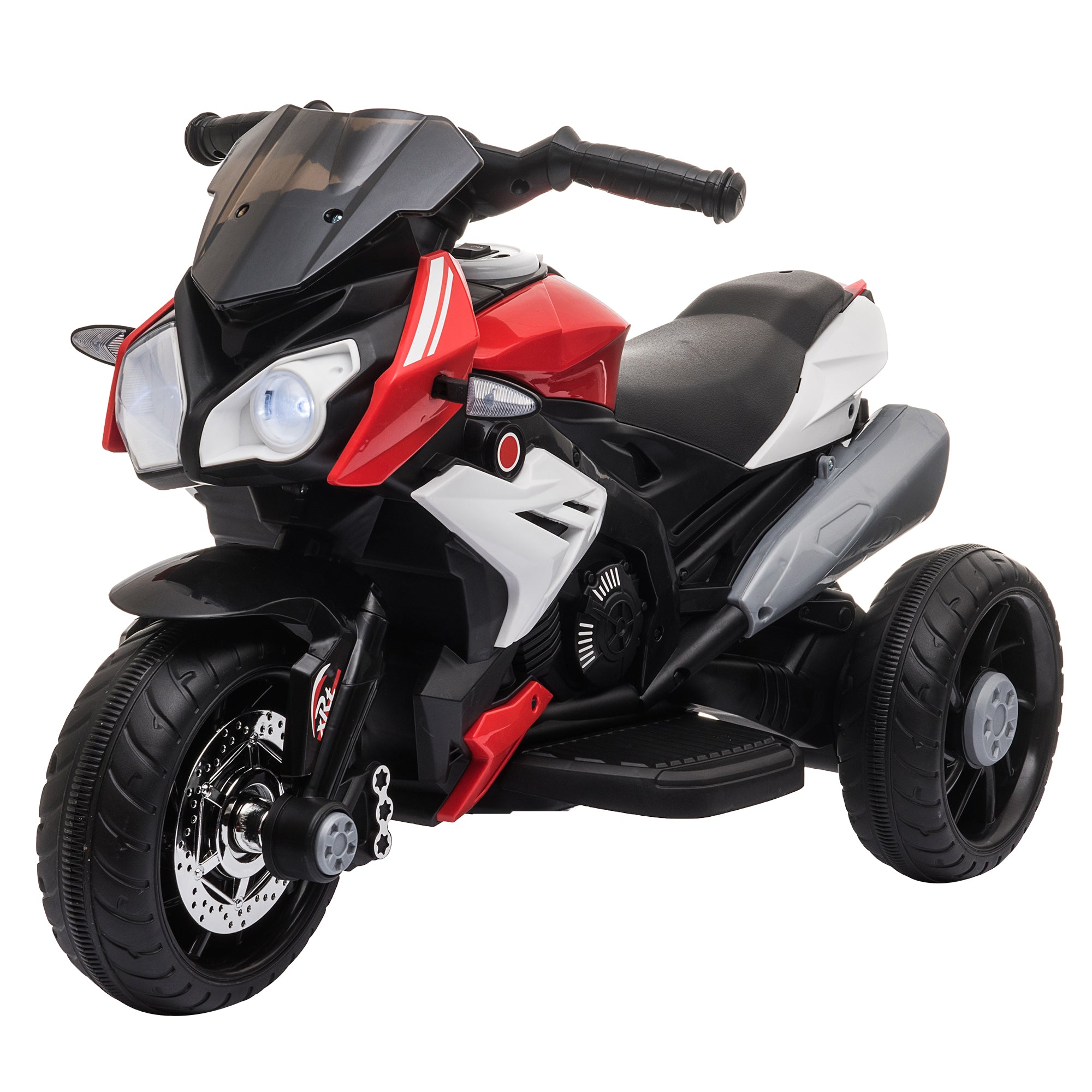 HOMCOM Kids Three-Wheel Electric Motorbike - Black