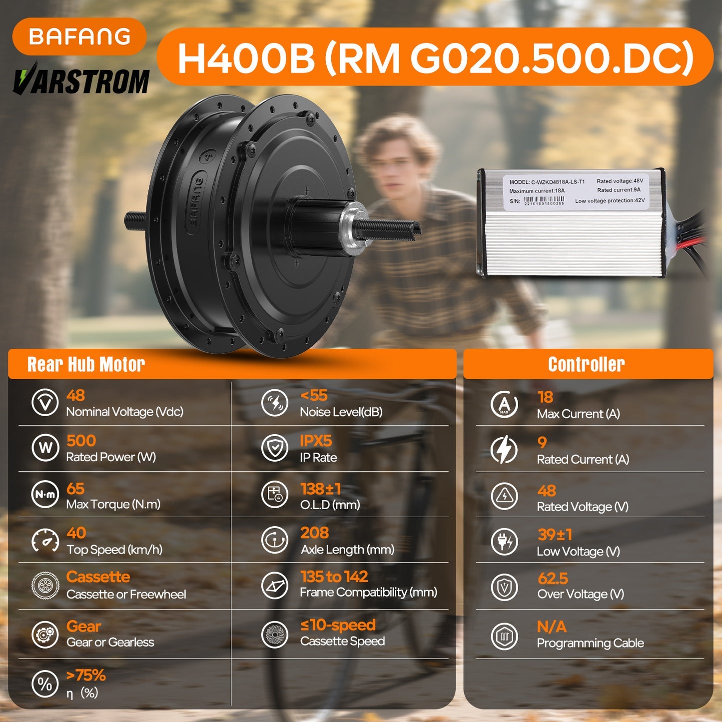 Bafang G020 48V 500W Rear Hub Electric Bike Conversion Kit