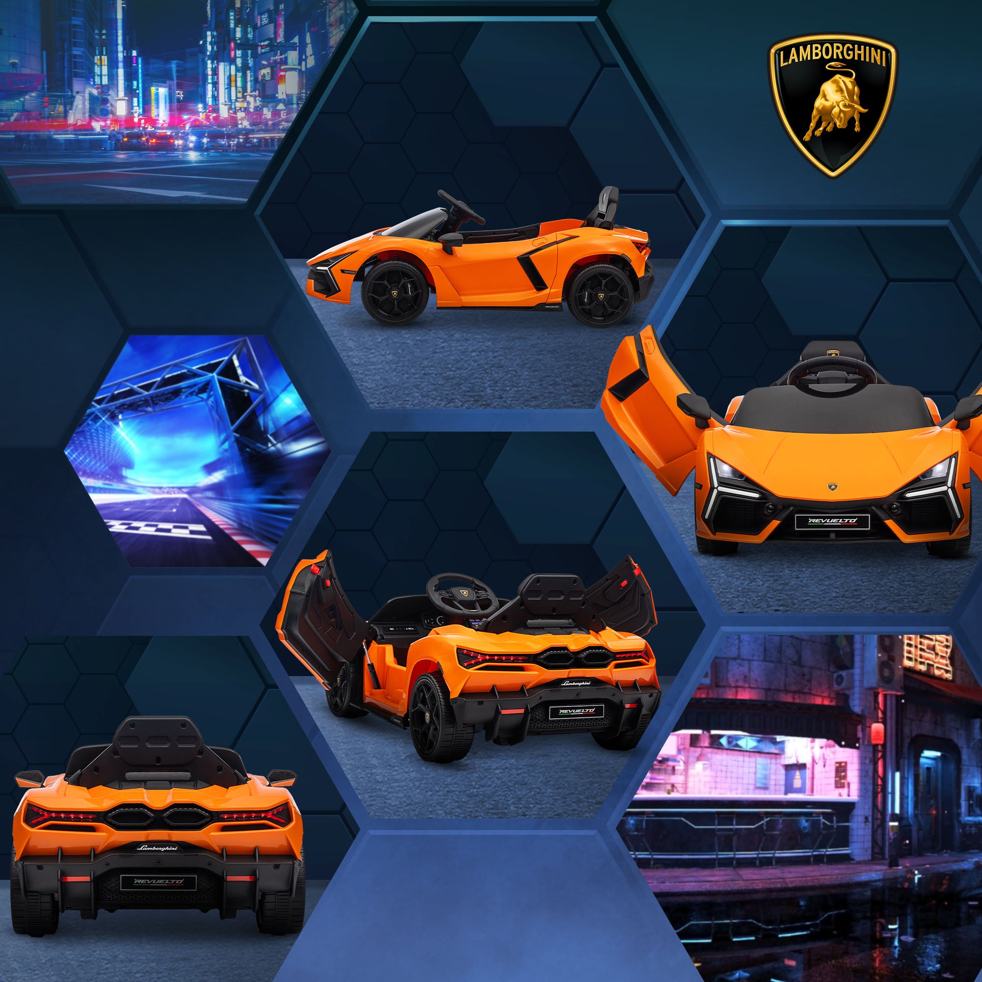 AIYAPLAY Lamborghini Revuelto 12V Kids Ride-On Car