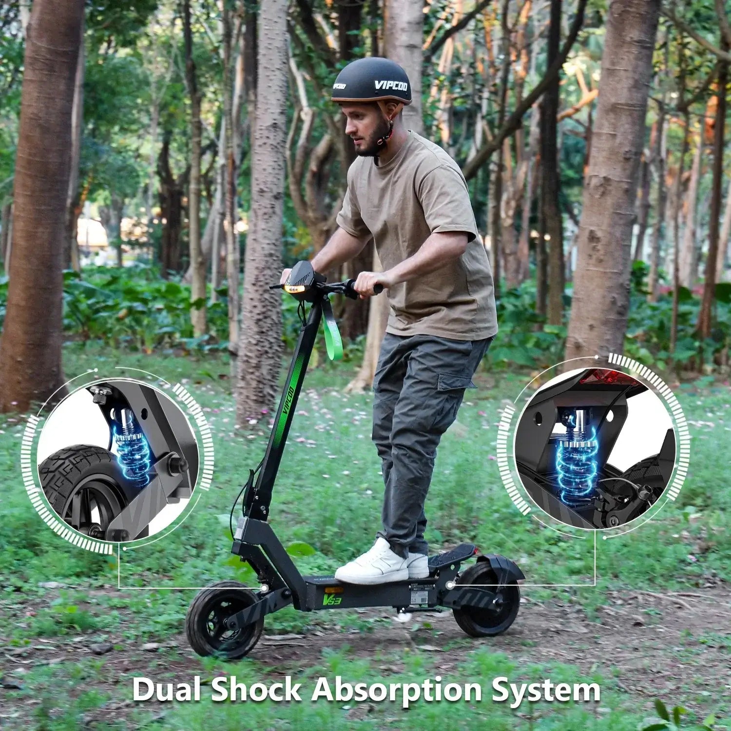Vipcoo VS3 Pro Electric Scooter Dual Motor 2400W 52V 20.8AH Vipcoo