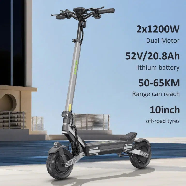 Vipcoo VS3 Pro Electric Scooter 2400W 52V 20.8AH 9