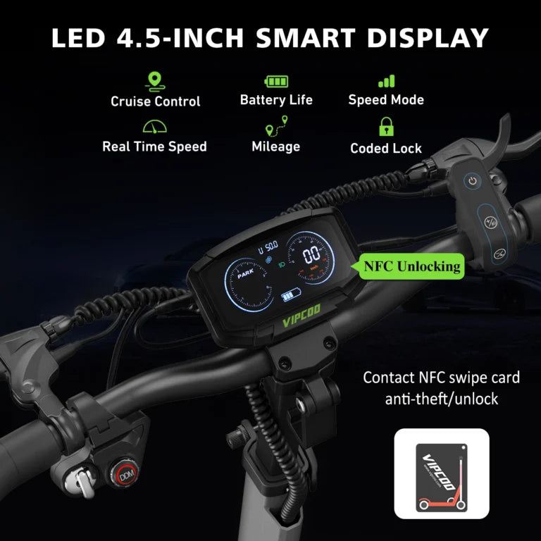Vipcoo VS3 Pro Electric Scooter 2400W 52V 20.8AH 12