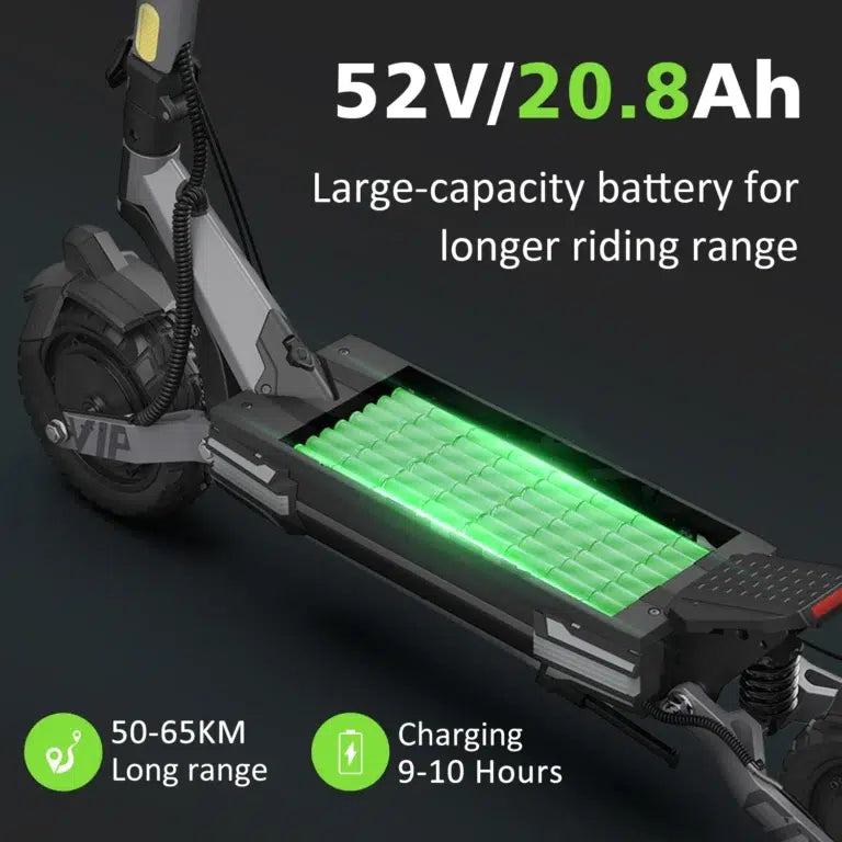 Vipcoo VS3 Pro Electric Scooter Dual Motor 2400W 52V 20.8AH Vipcoo