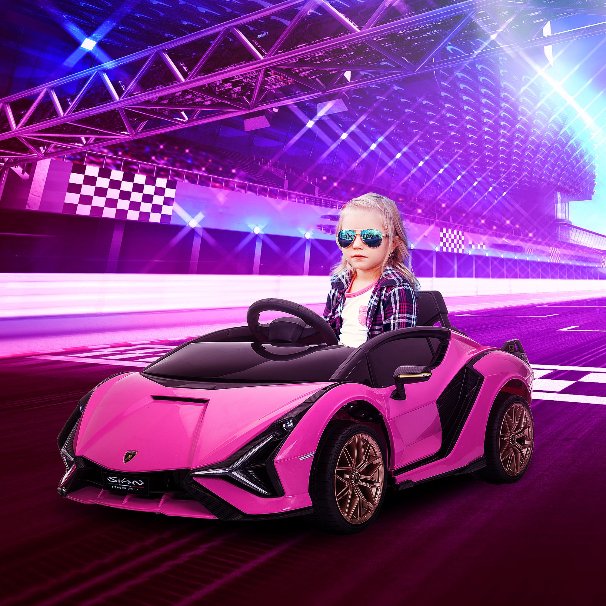 HOMCOM Lamborghini Sian 12V Kids Ride-On Car