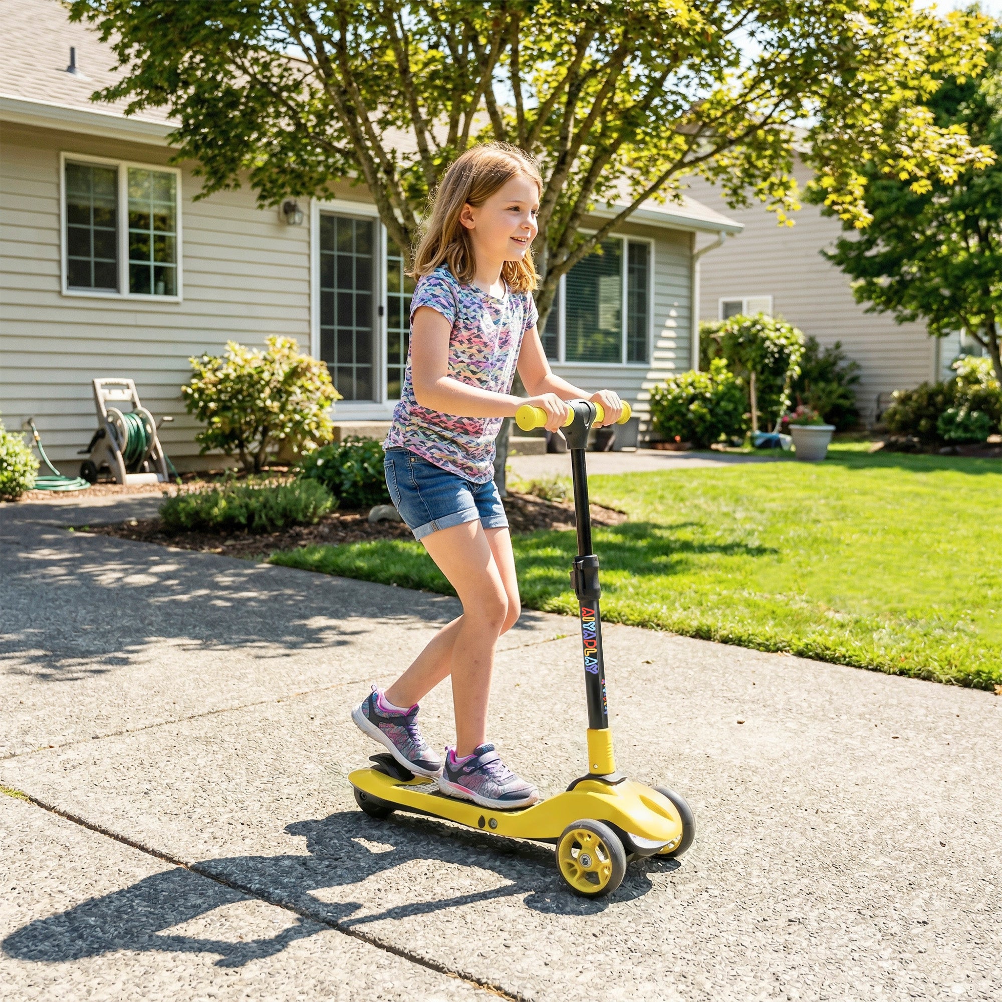 AIYAPLAY 3-Wheel Kids Electric Scooter