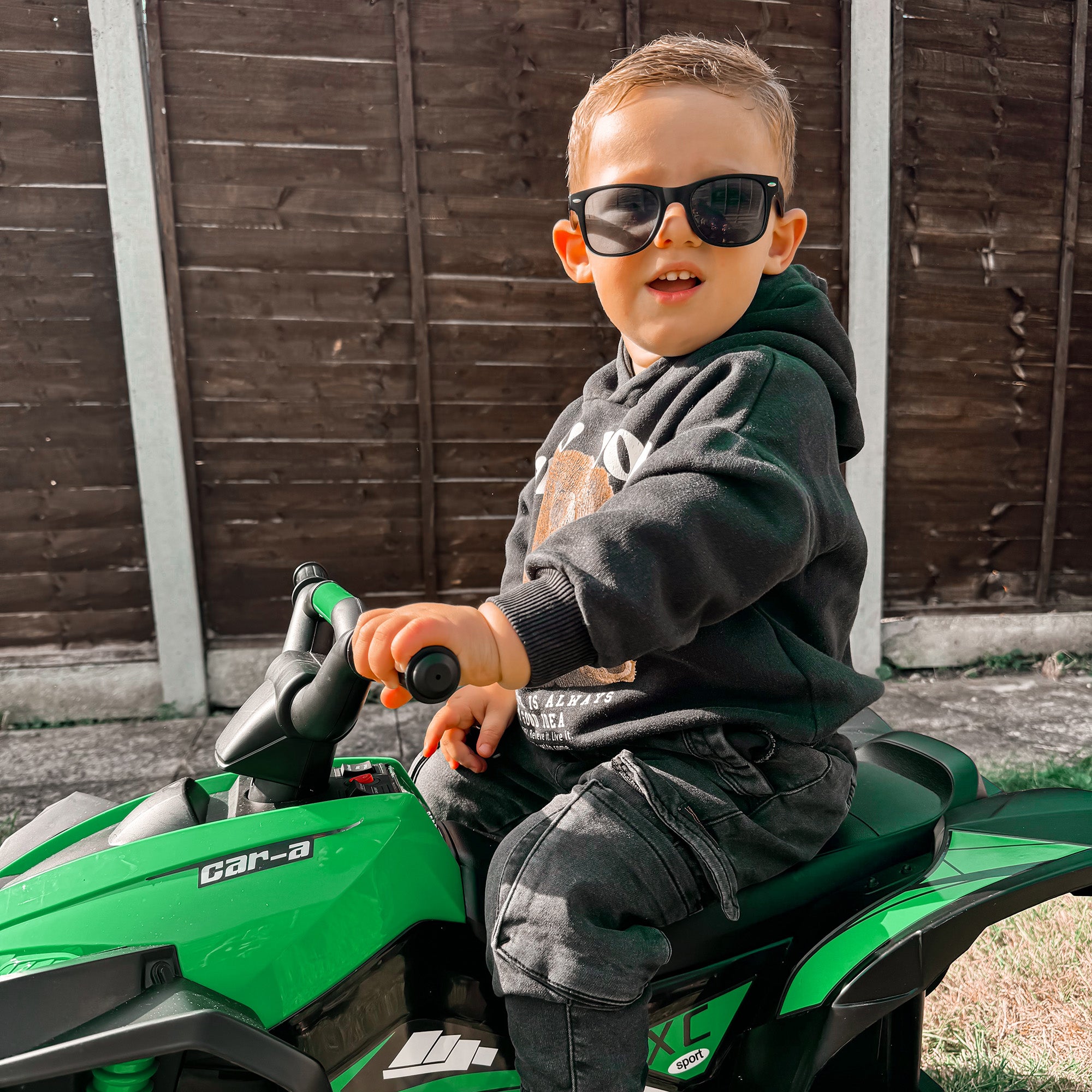 HOMCOM 12V Kids Electric Quad Bike - Green