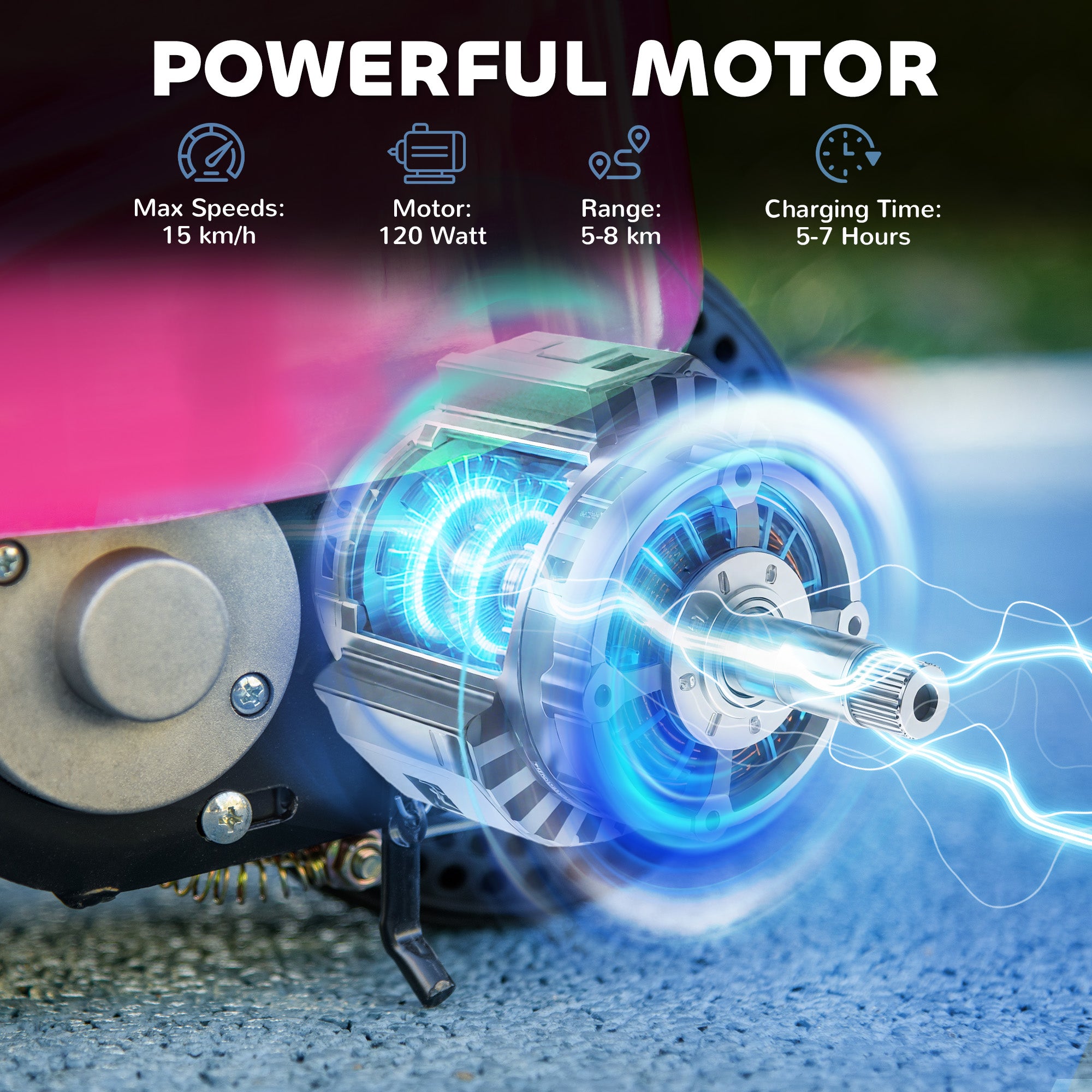 HOMCOM Kids Electric Scooter 15km/h