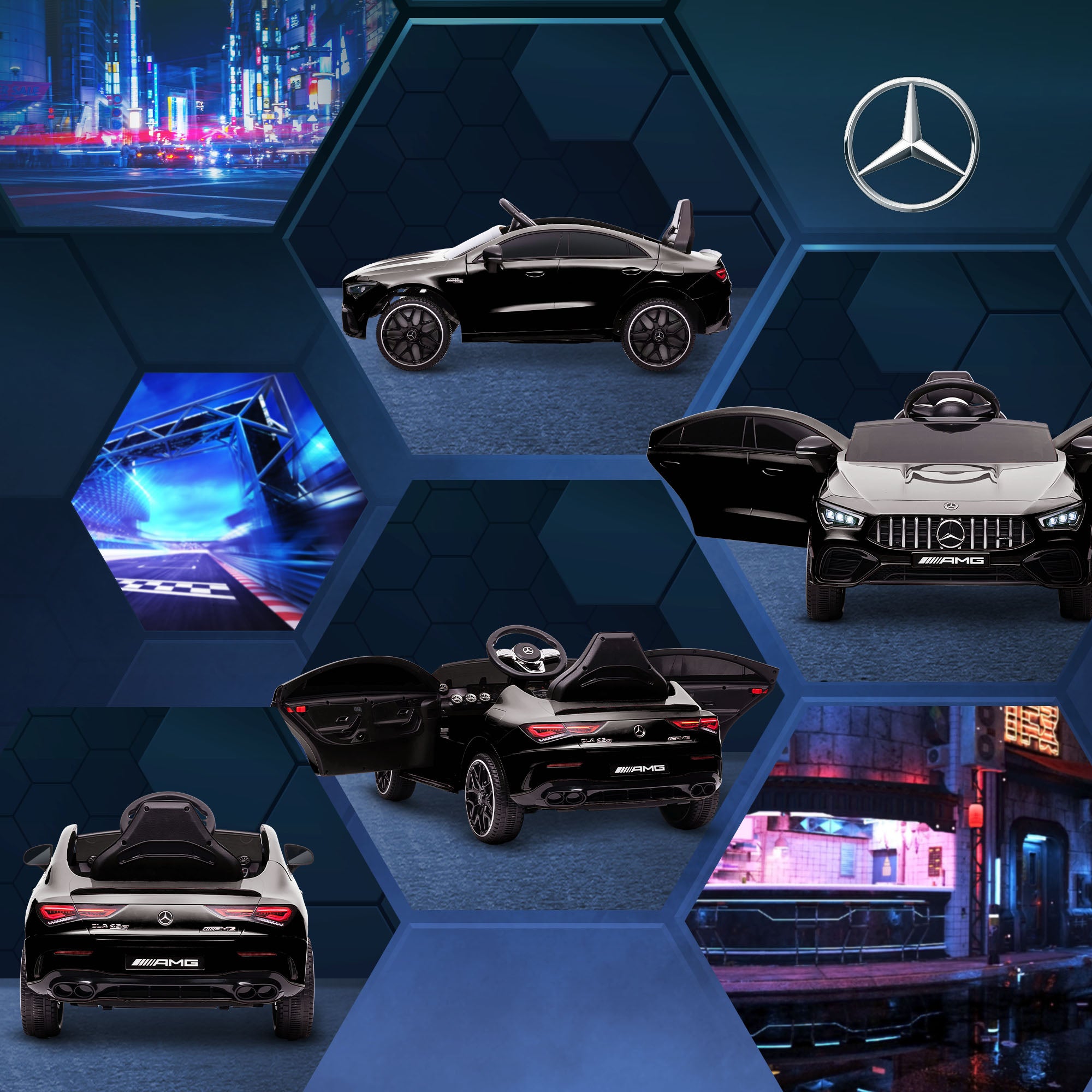 AIYAPLAY Mercedes-AMG CLA 45 12V Kids Ride-On Car