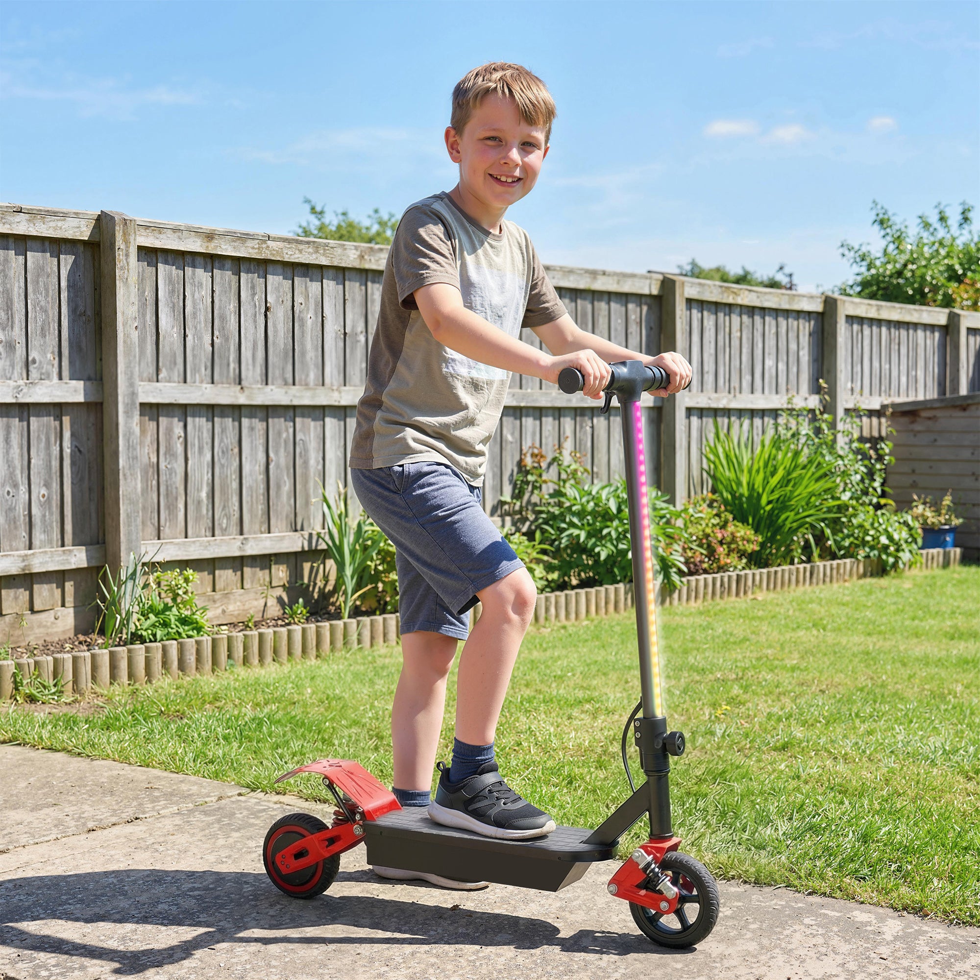 AIYAPLAY Kids Electric Scooter with LCD Display