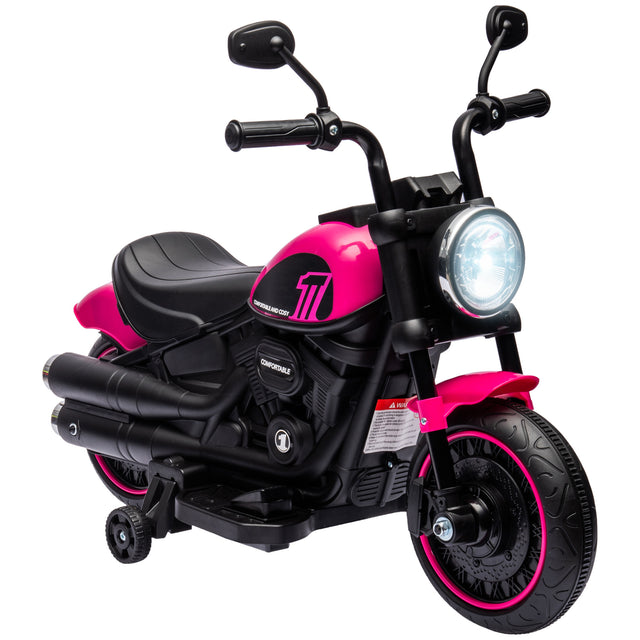 HOMCOM 6V Kids Electric Motorbike - Pink