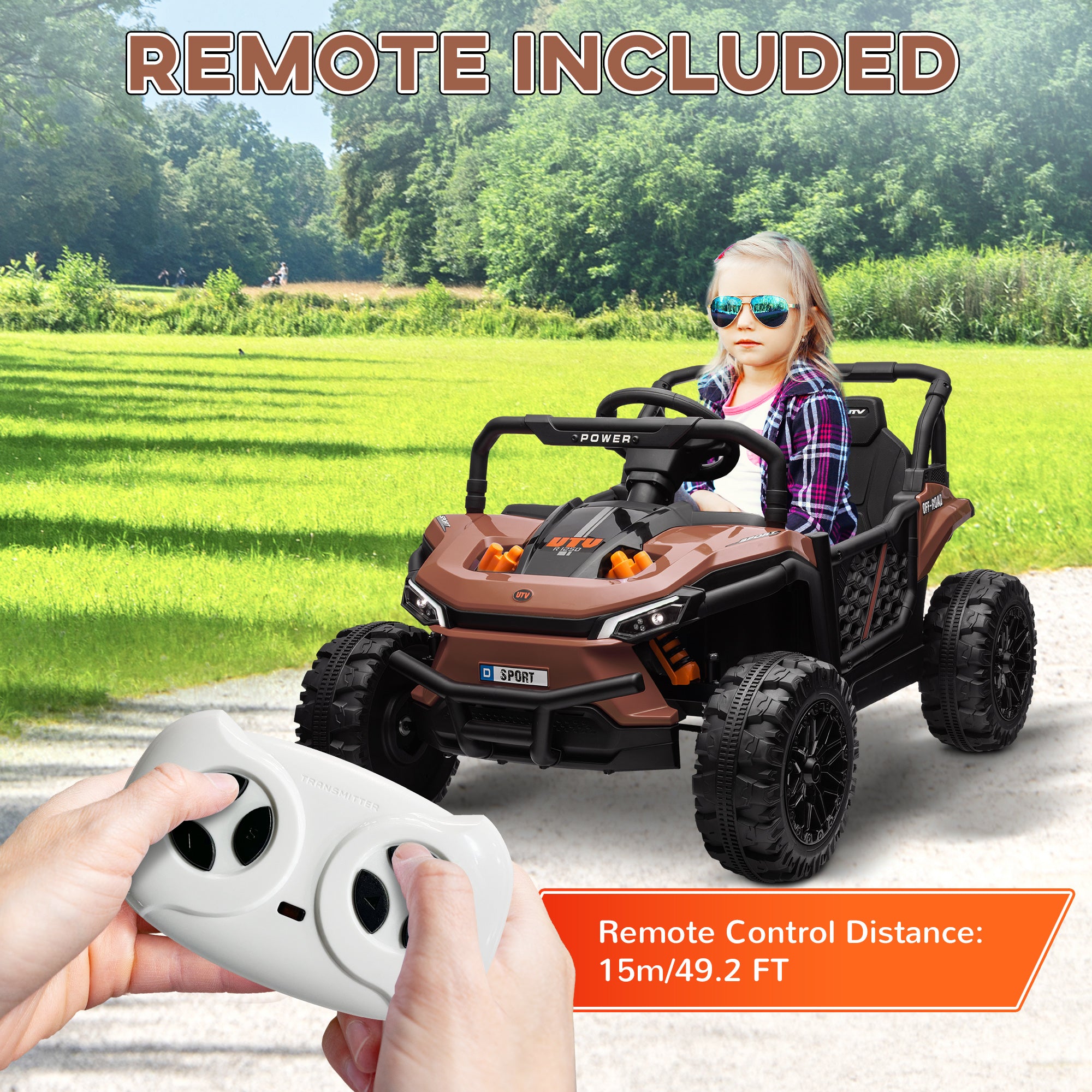 AIYAPLAY 12V Kids Ride-On Truck - Black