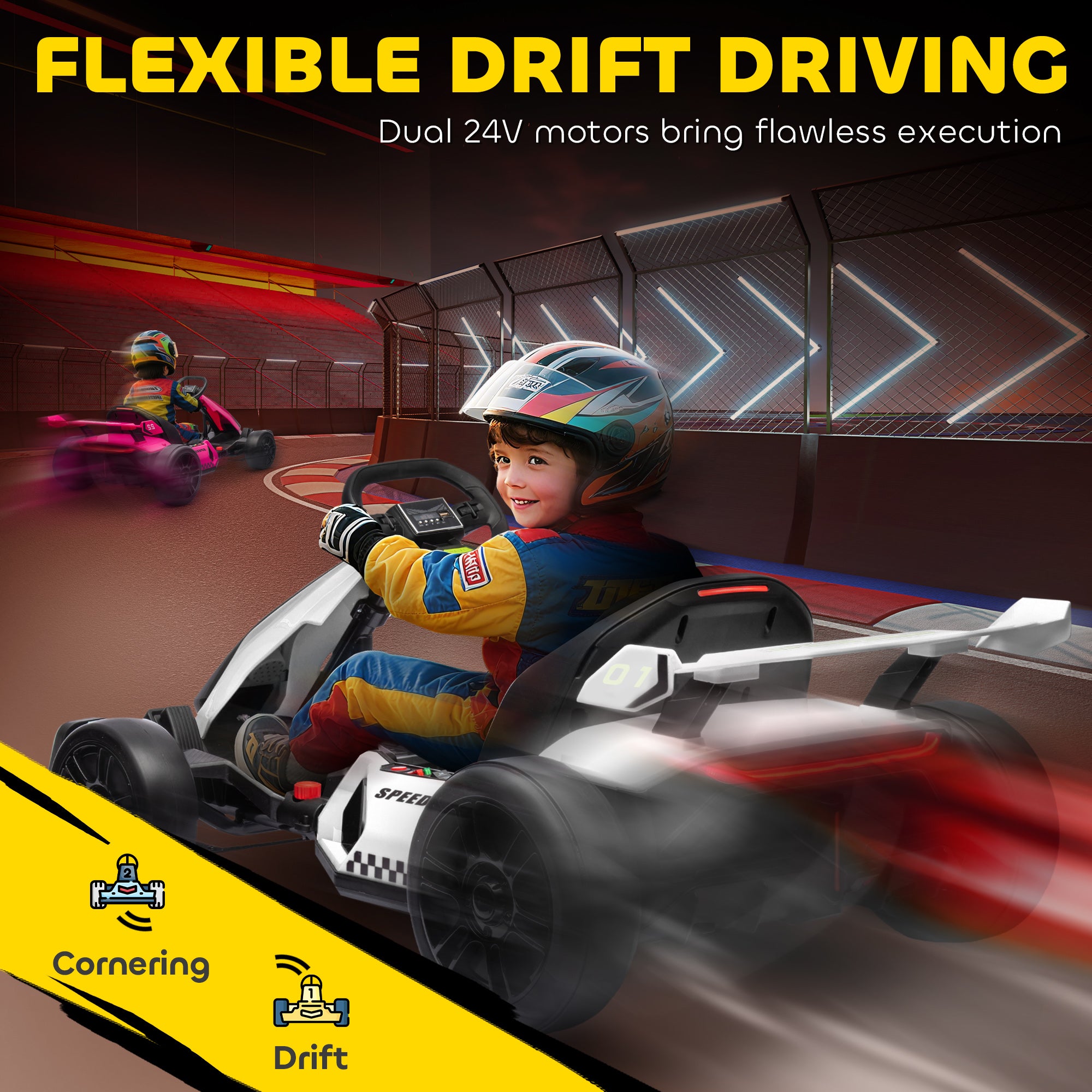 HOMCOM 24V Electric Go Kart for Kid 14