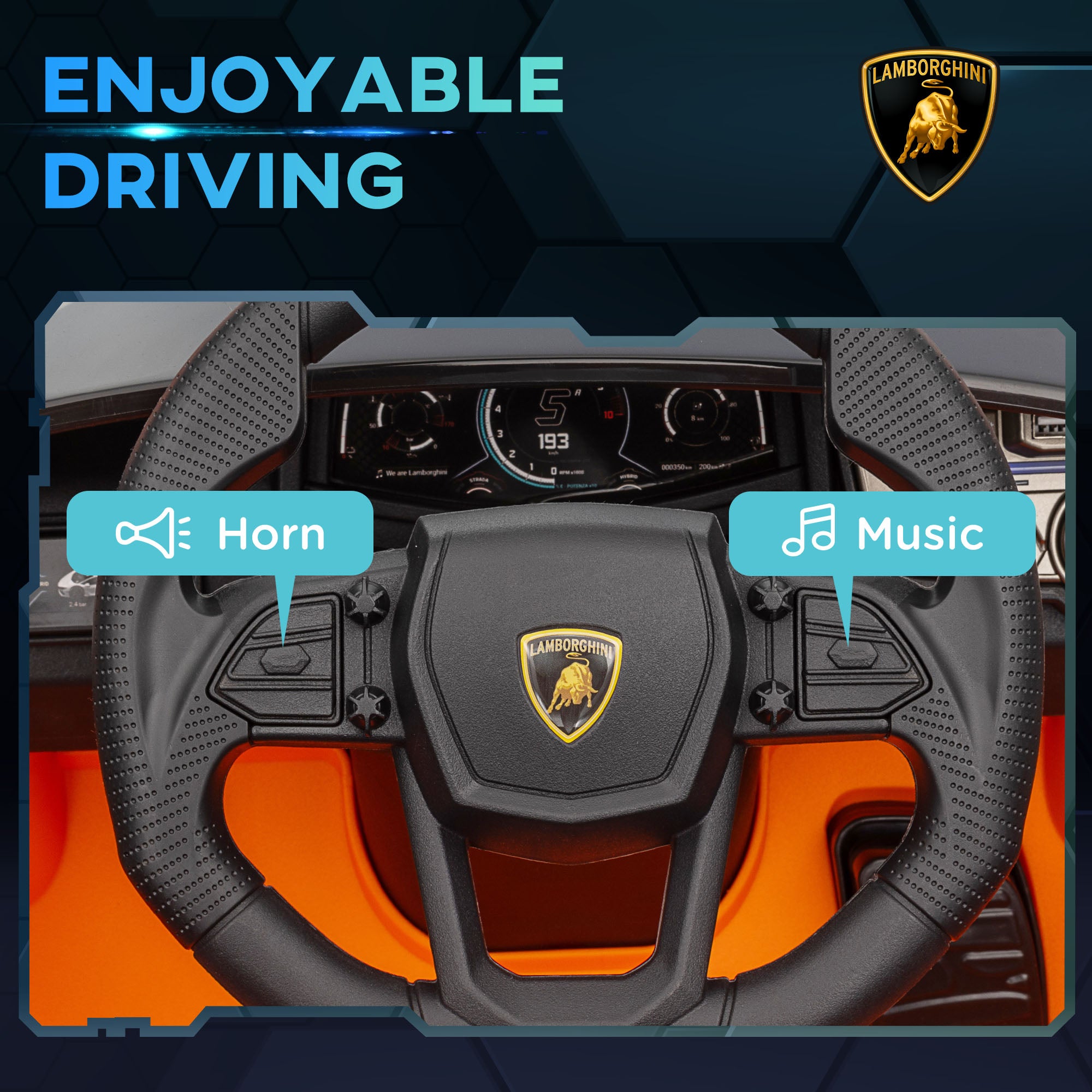 AIYAPLAY Lamborghini Revuelto 12V Kids Ride-On Car