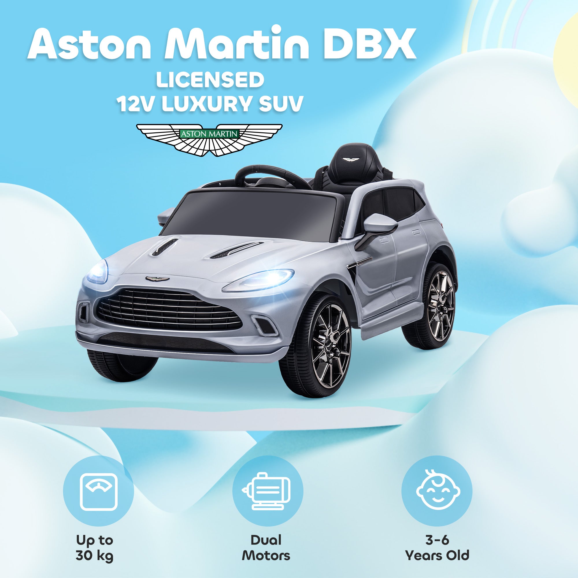 AIYAPLAY Aston Martin DBX 12V Kids Ride-On Car