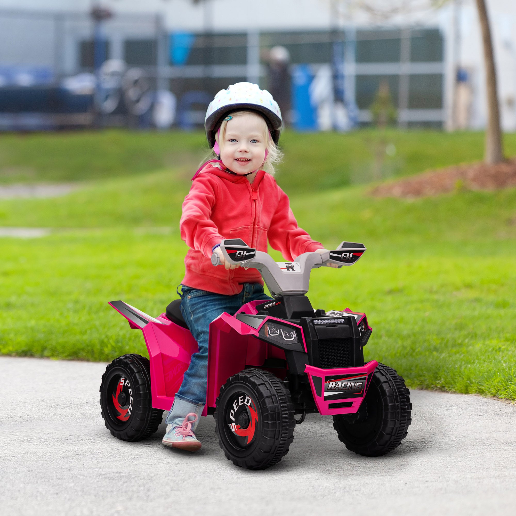 HOMCOM 6V Kids Electric Quad Bike - Blue