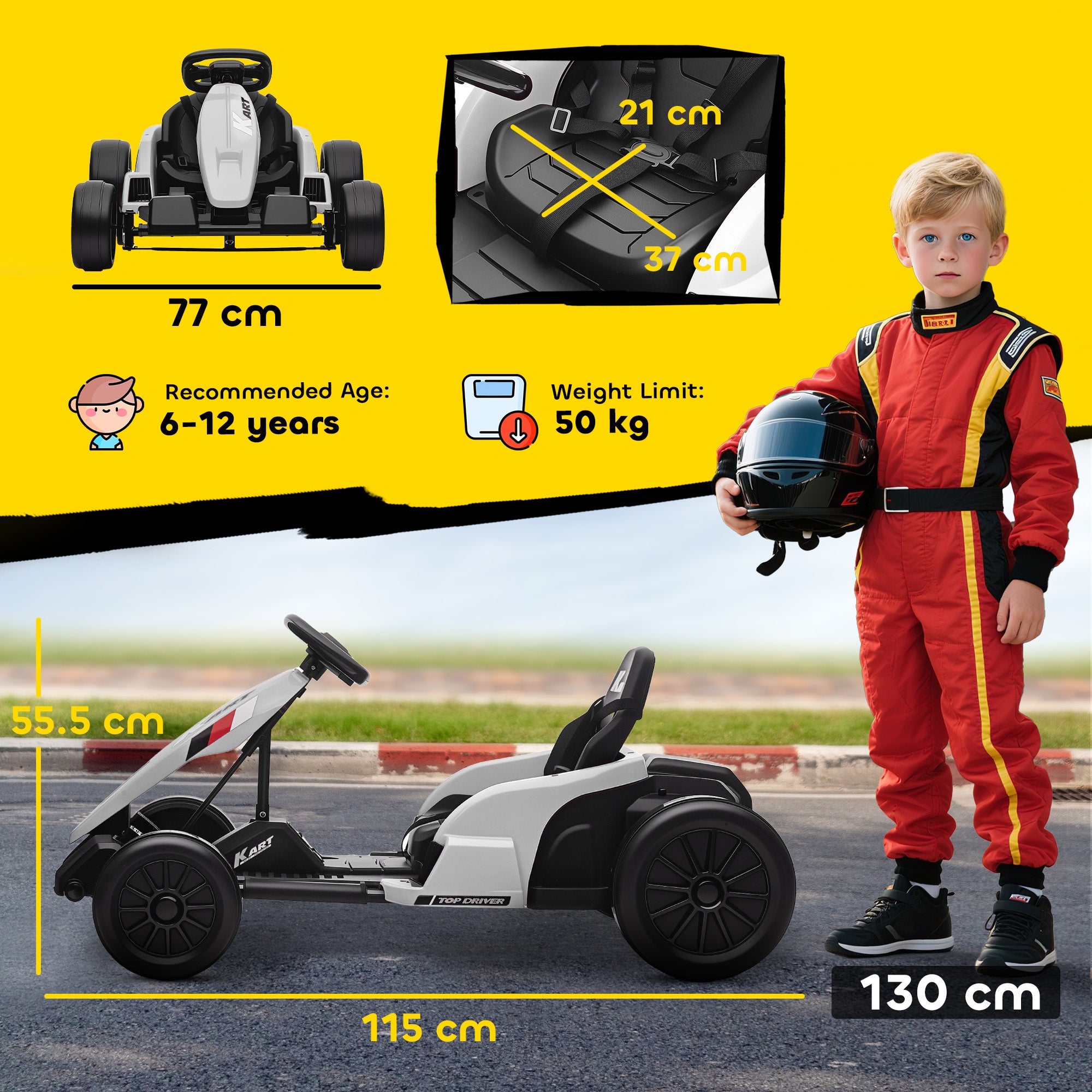 AIYAPLAY 24V Electric Go Kart 9