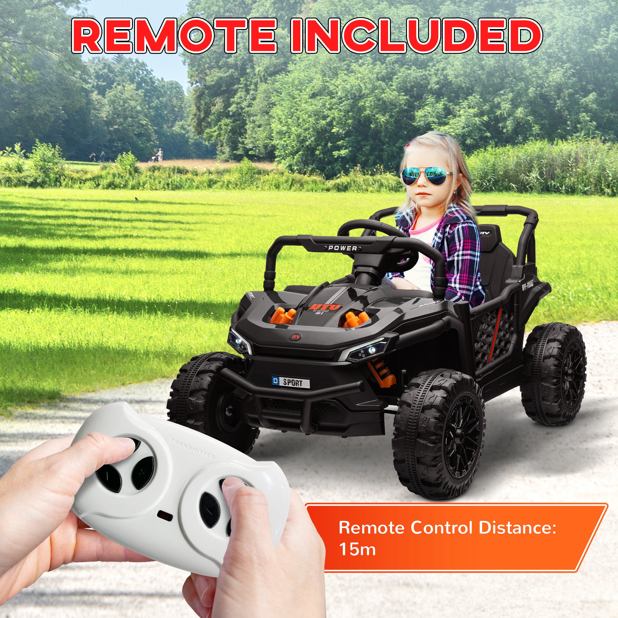 AIYAPLAY 12V Kids Ride-On Truck - Black