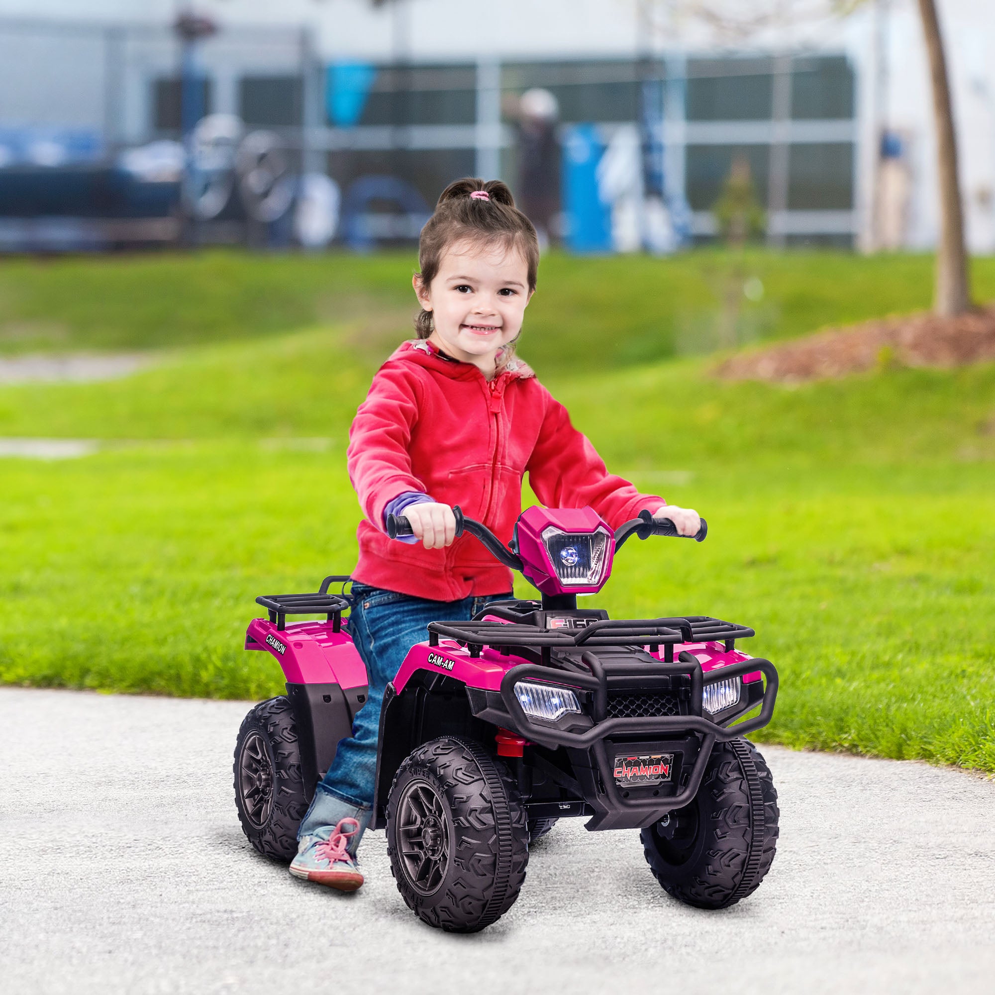 HOMCOM 12V Kids Electric Quad Bike - Green