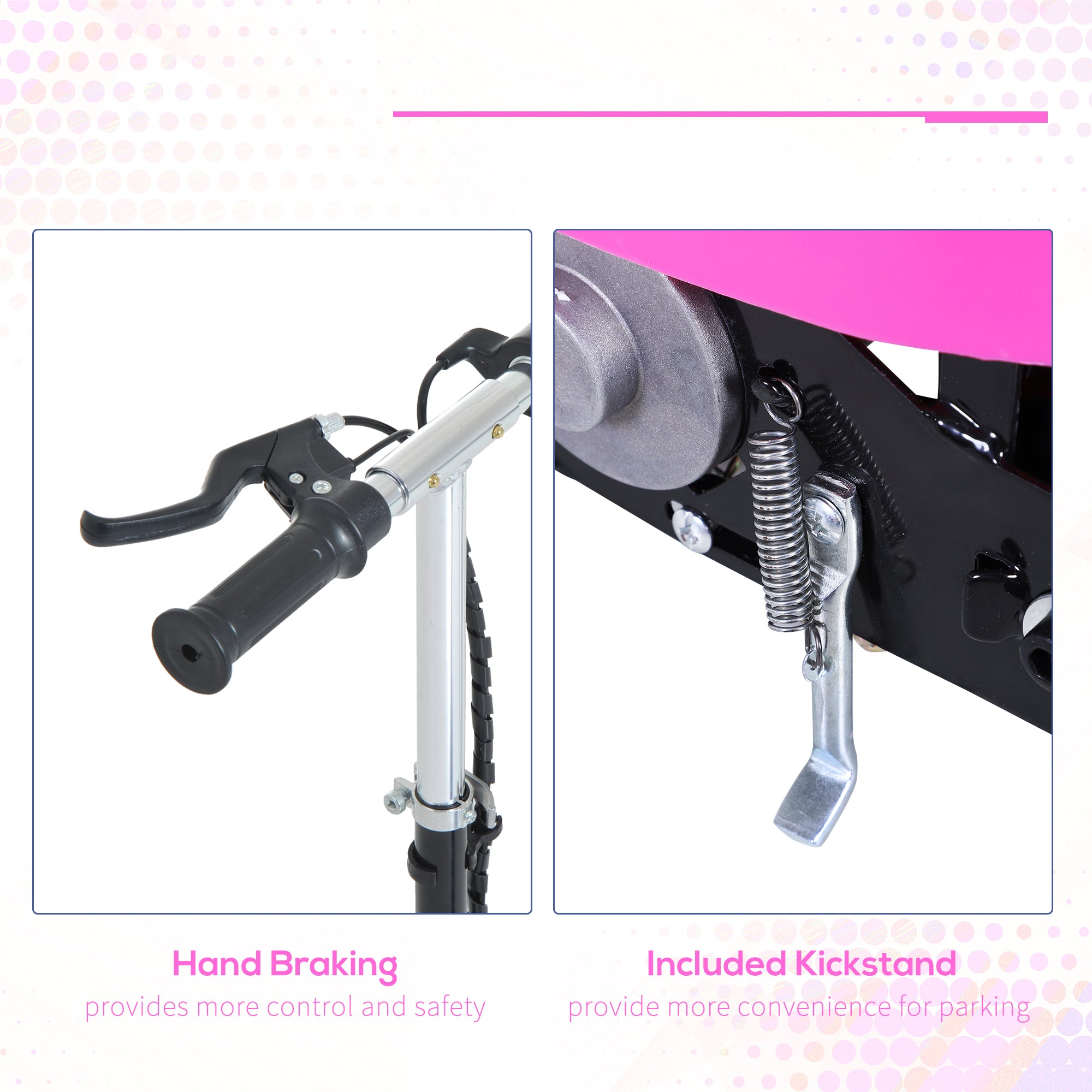HOMCOM Kids Electric Scooter with Seat & Brakes
