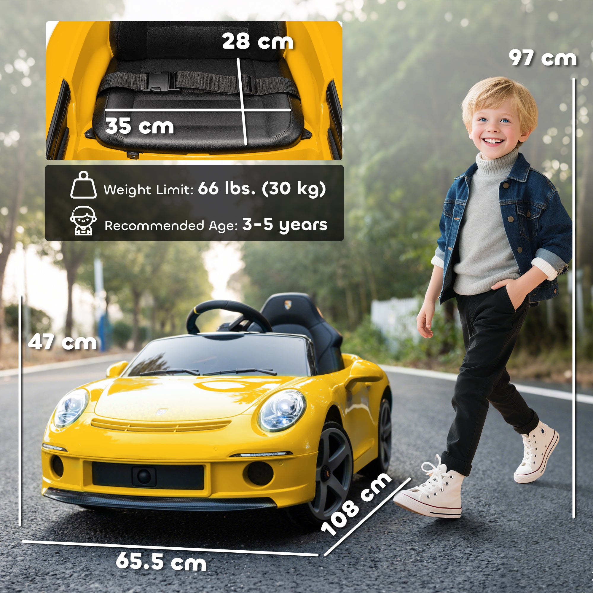AIYAPLAY RUF GT 12V Kids Electric Ride-On Car