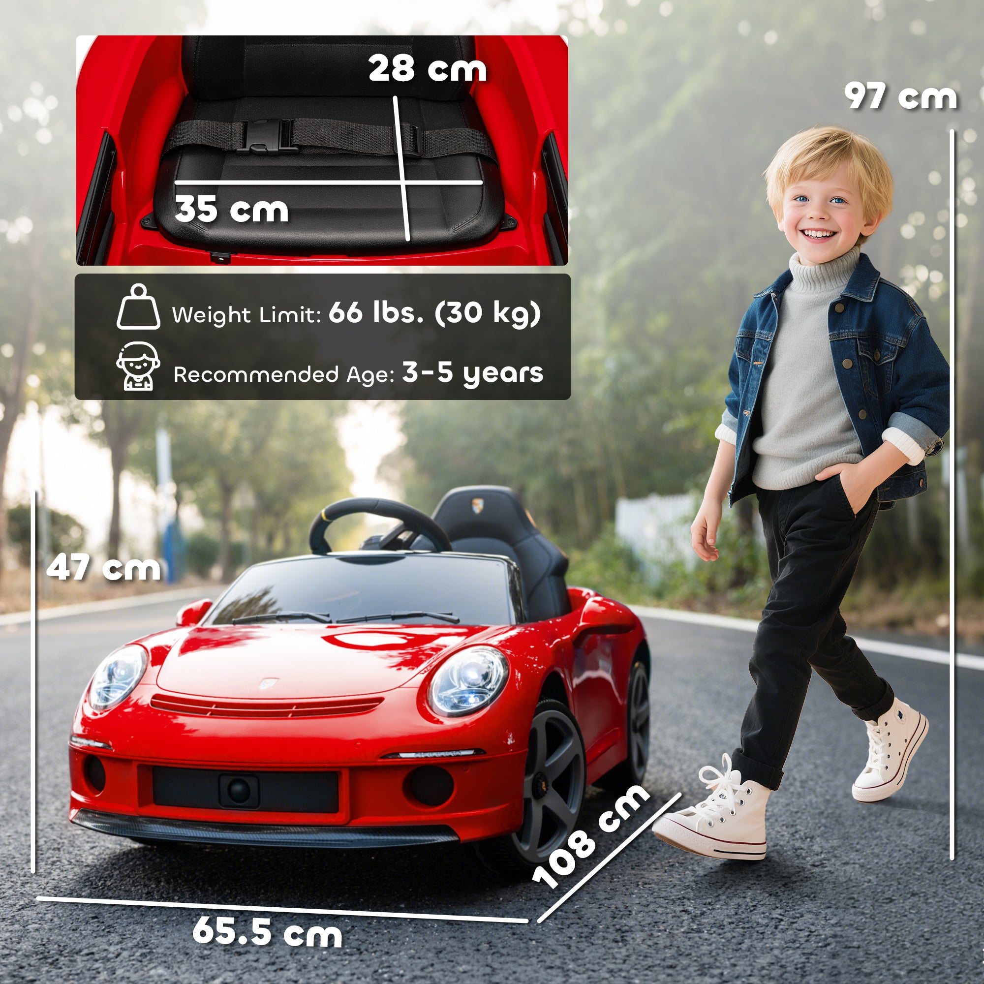 AIYAPLAY RUF GT 12V Kids Electric Ride-On Car