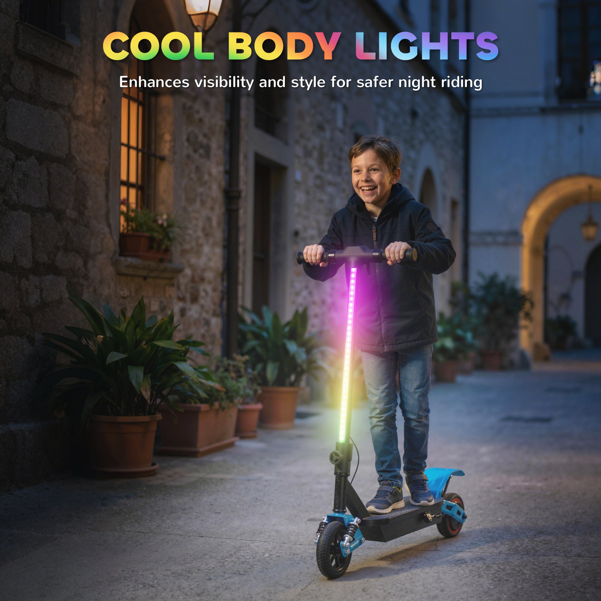 AIYAPLAY Kids Electric Scooter with LCD Display