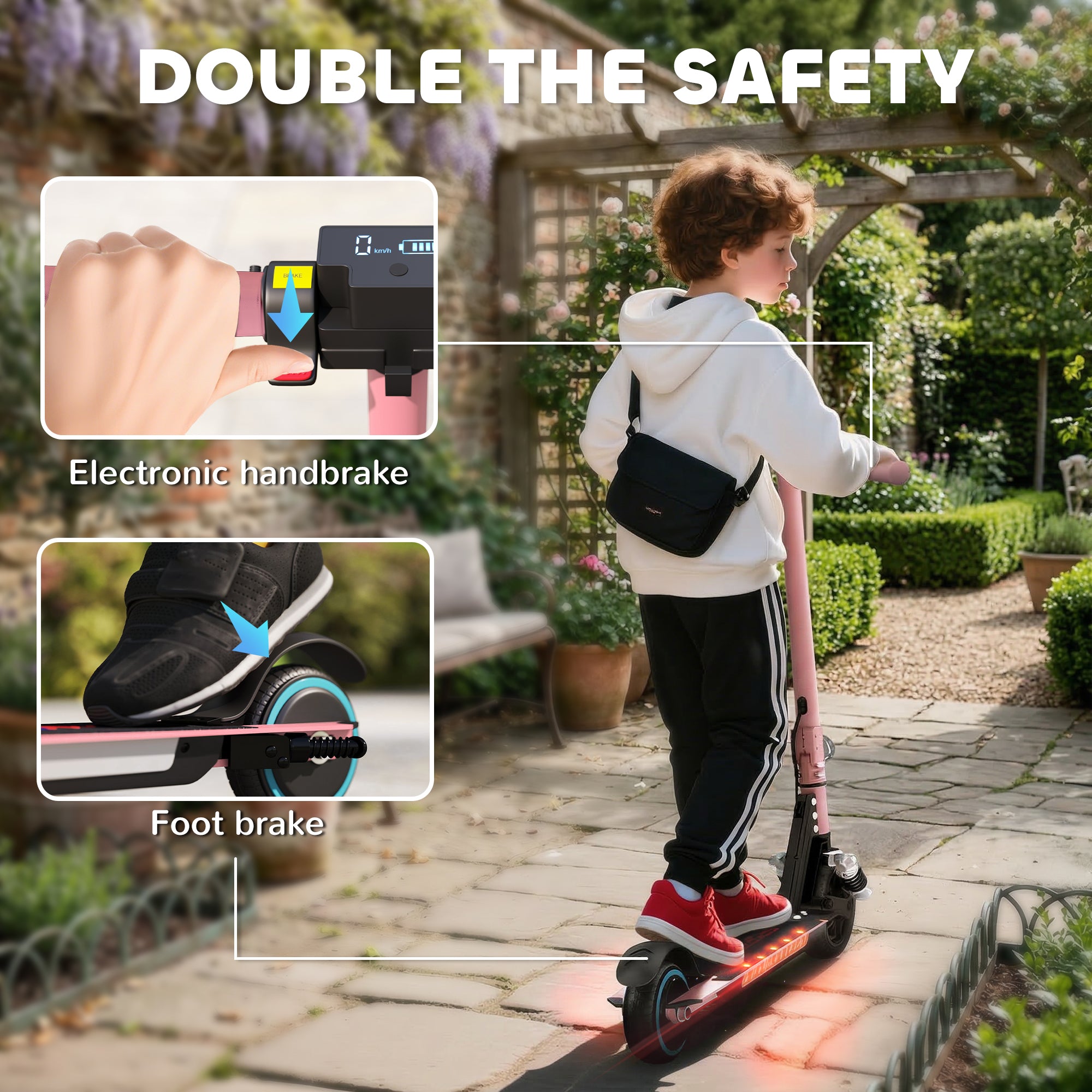 SPORTNOW Kids Electric Scooter with Suspension