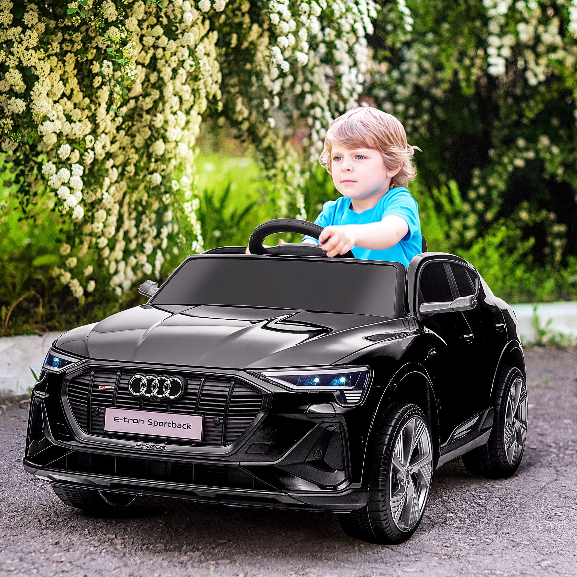 HOMCOM Audi E-tron / 12V Kids Car - Black