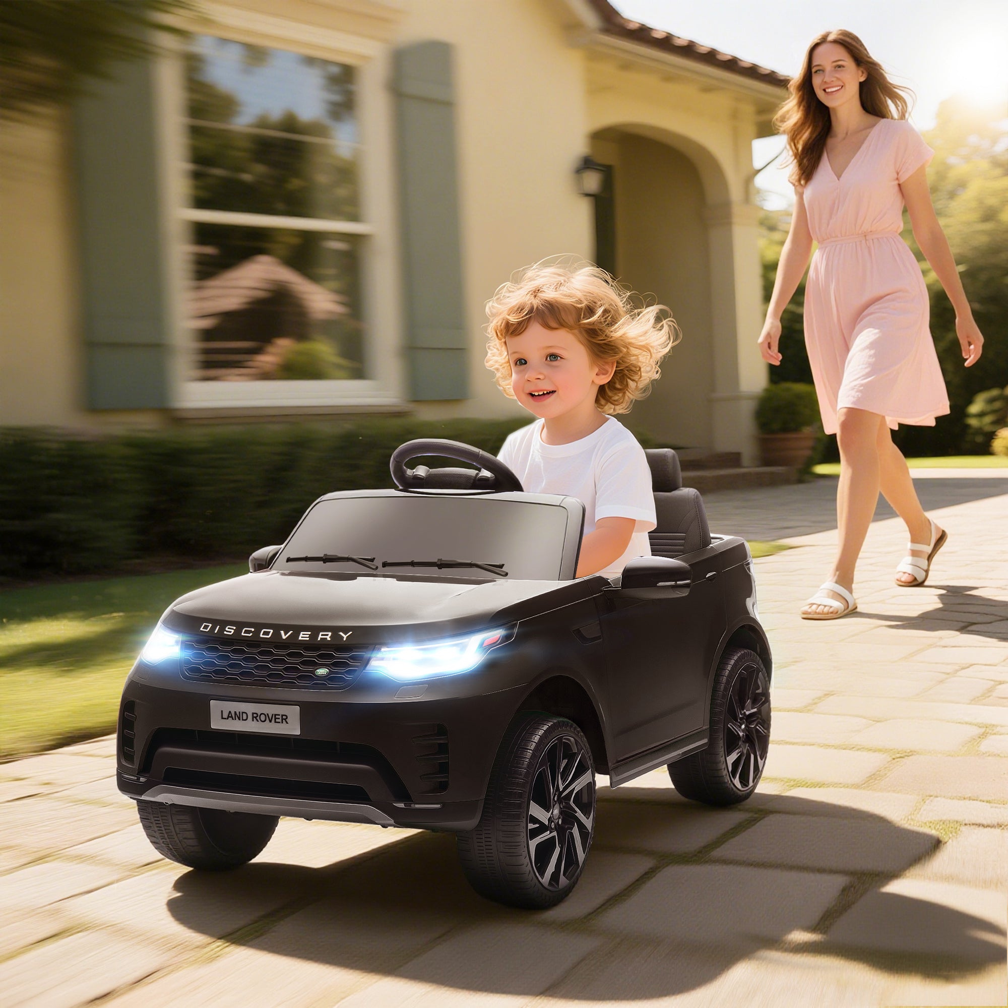 AIYAPLAY Land Rover Discovery 12V Kids Ride-On Car - Black