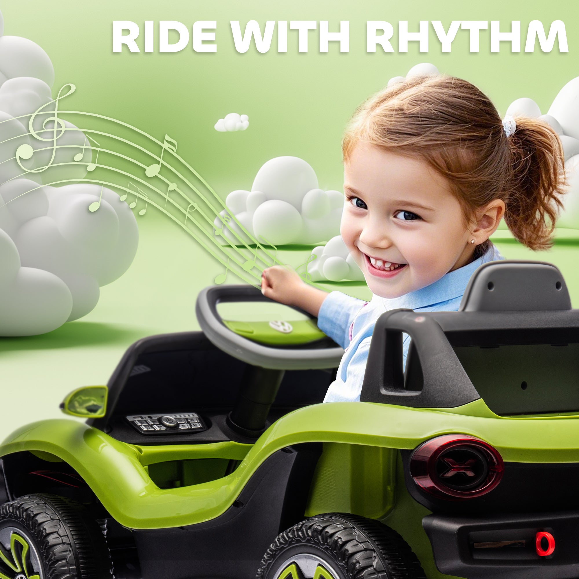 AIYAPLAY Volkswagen Kids Electric Ride-On Car