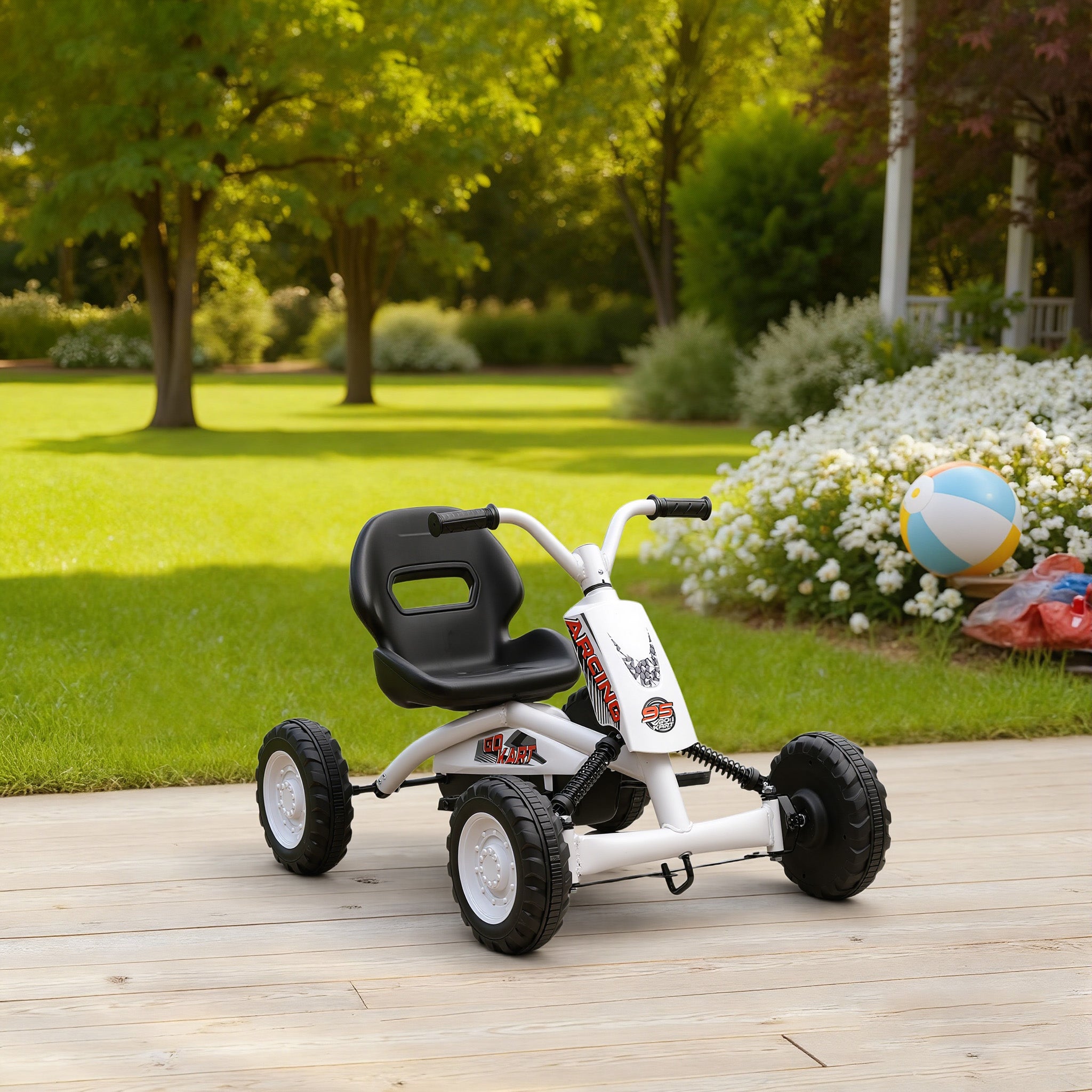 AIYAPLAY Kids Pedal Go Kart Steel Frame