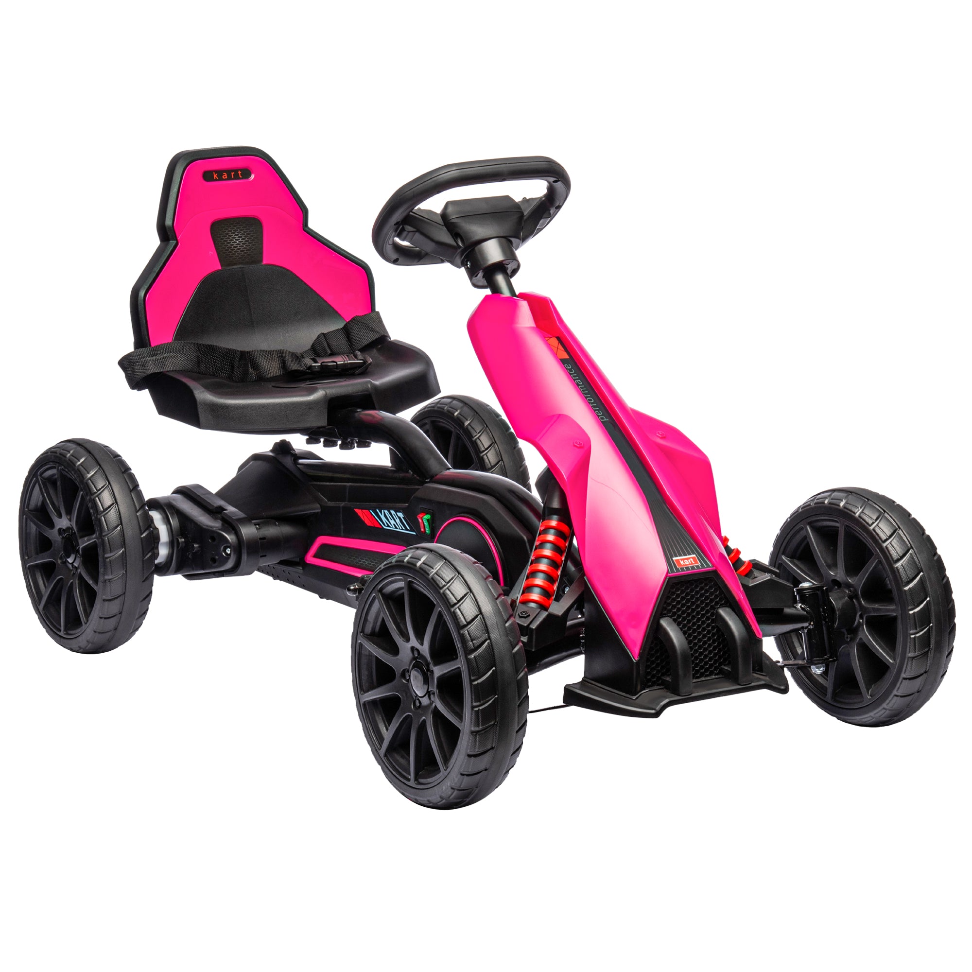 HOMCOM 12V Kids Electric Go-Kart - Pink