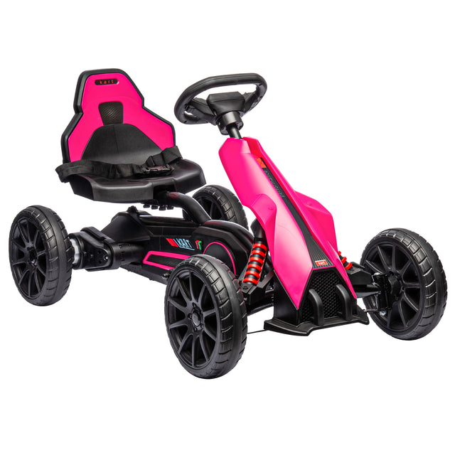 HOMCOM 12V Kids Electric Go-Kart - Pink