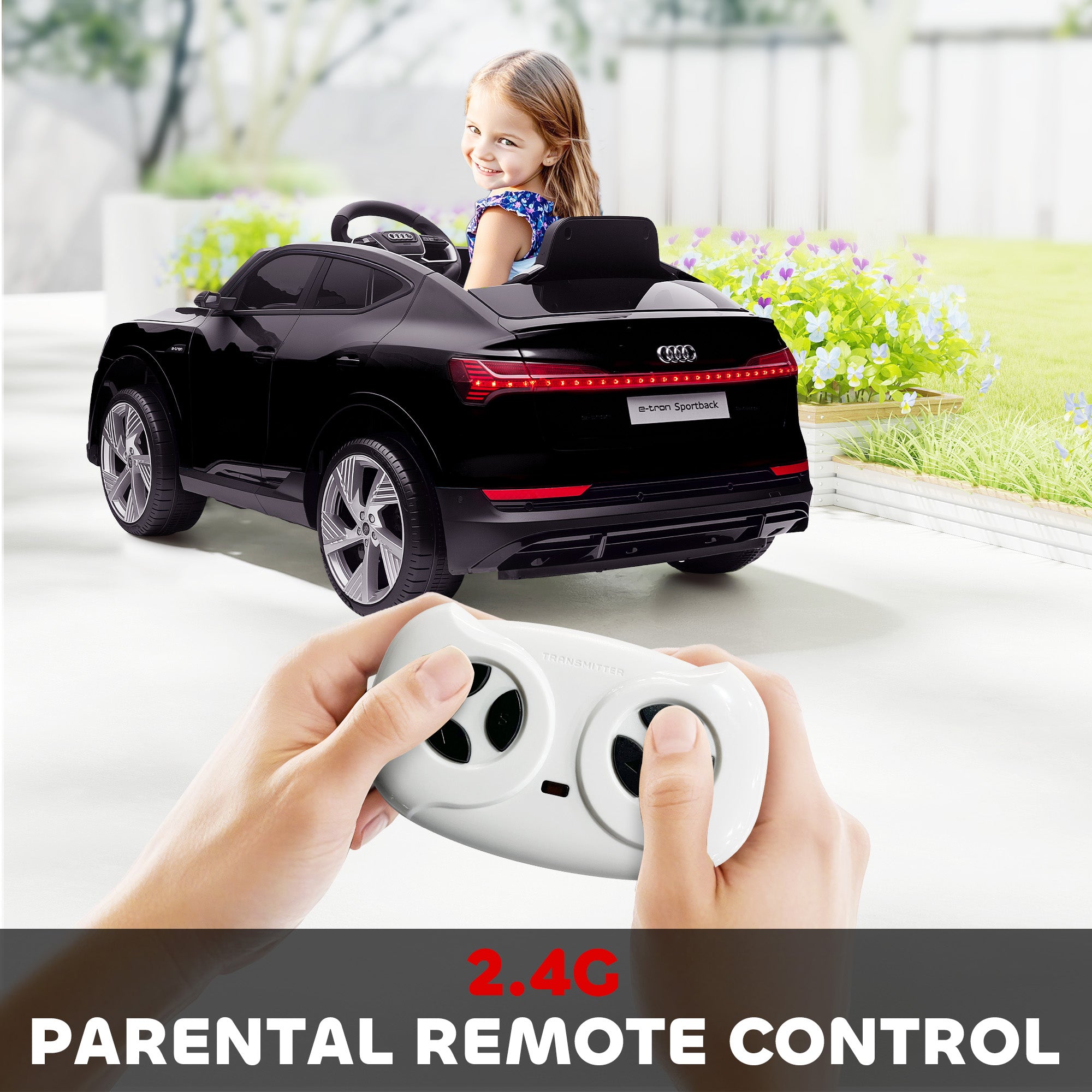 HOMCOM Audi E-tron / 12V Kids Car - Black