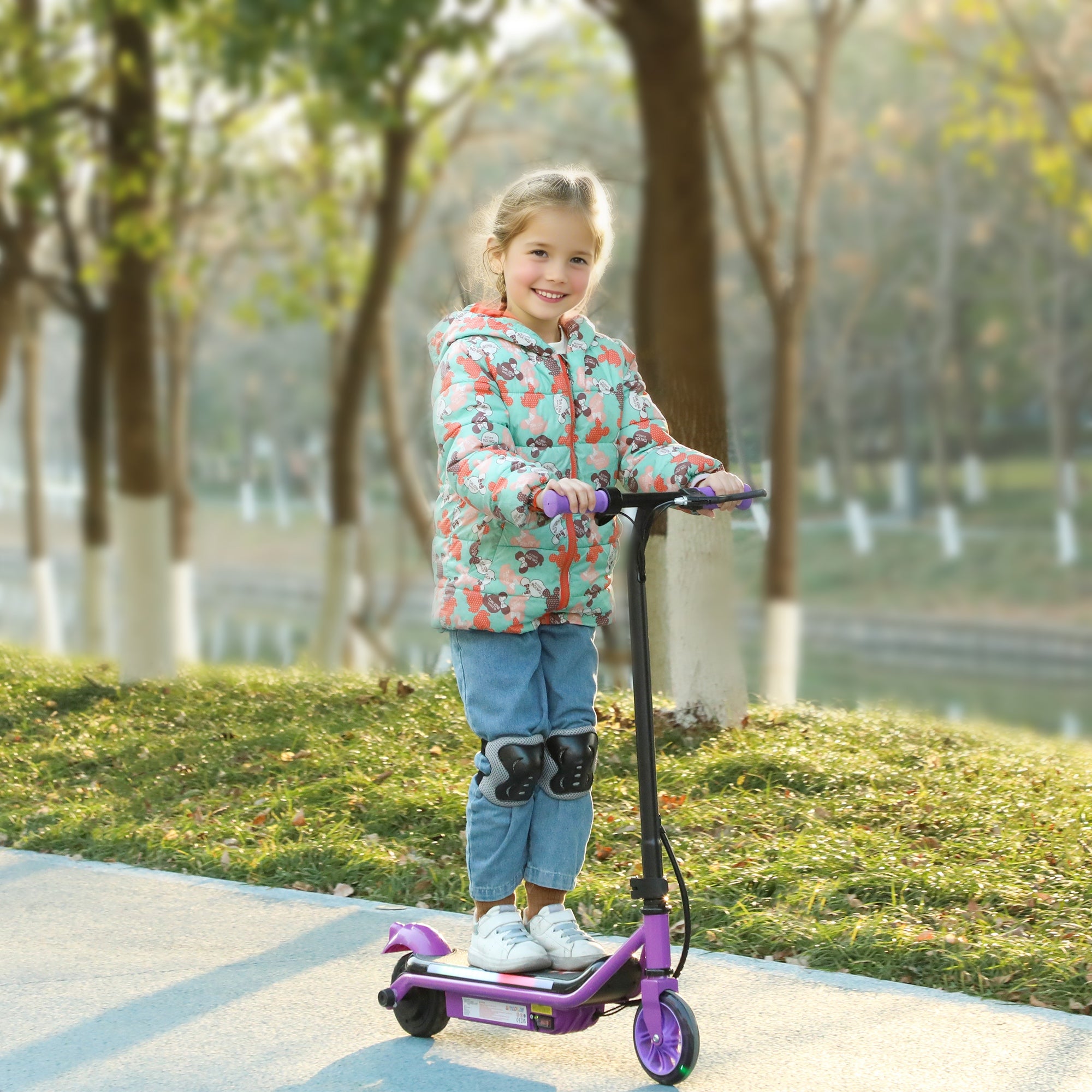 AIYAPLAY Kids Electric Scooter Dual Brakes