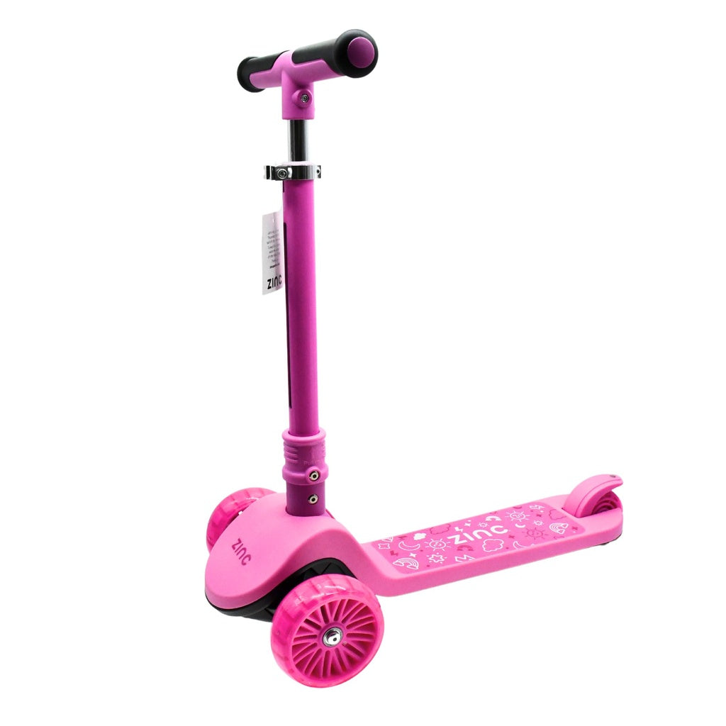Zinc 3 Wheeled Folding LED Shine Scooter 6