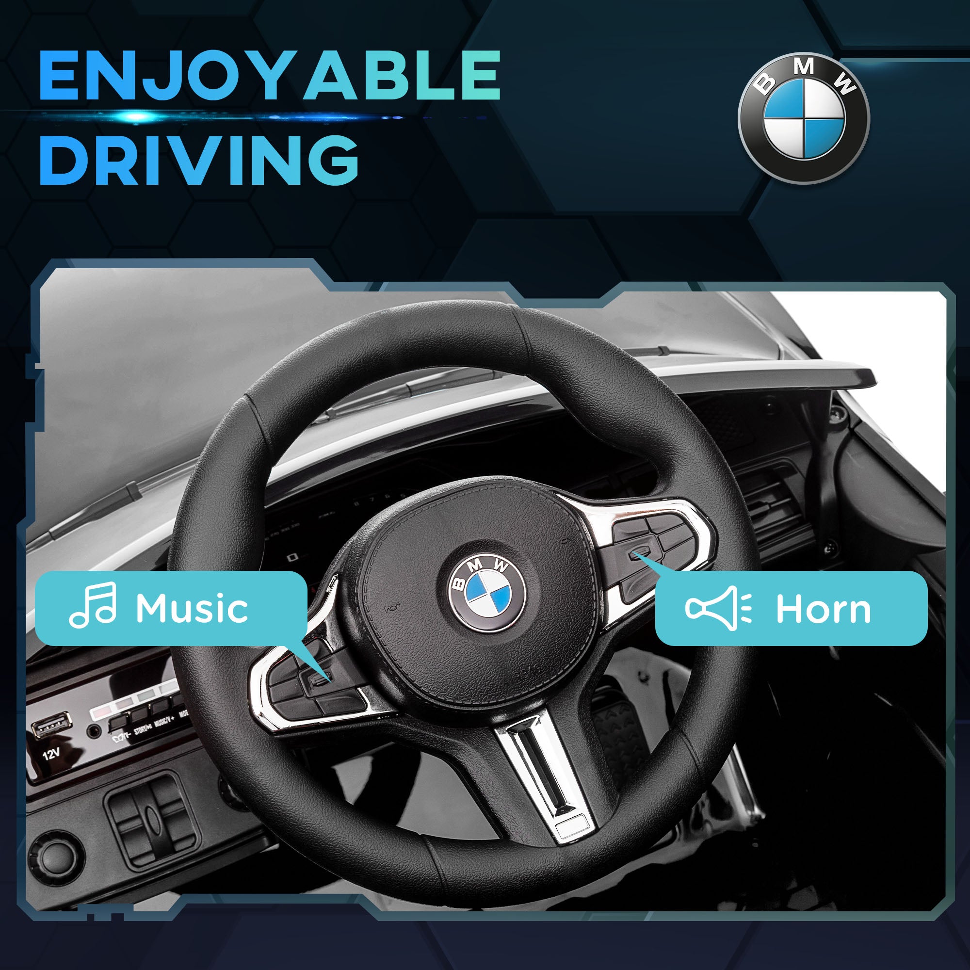 AIYAPLAY BMW 12V Kids Electric Ride-On Car